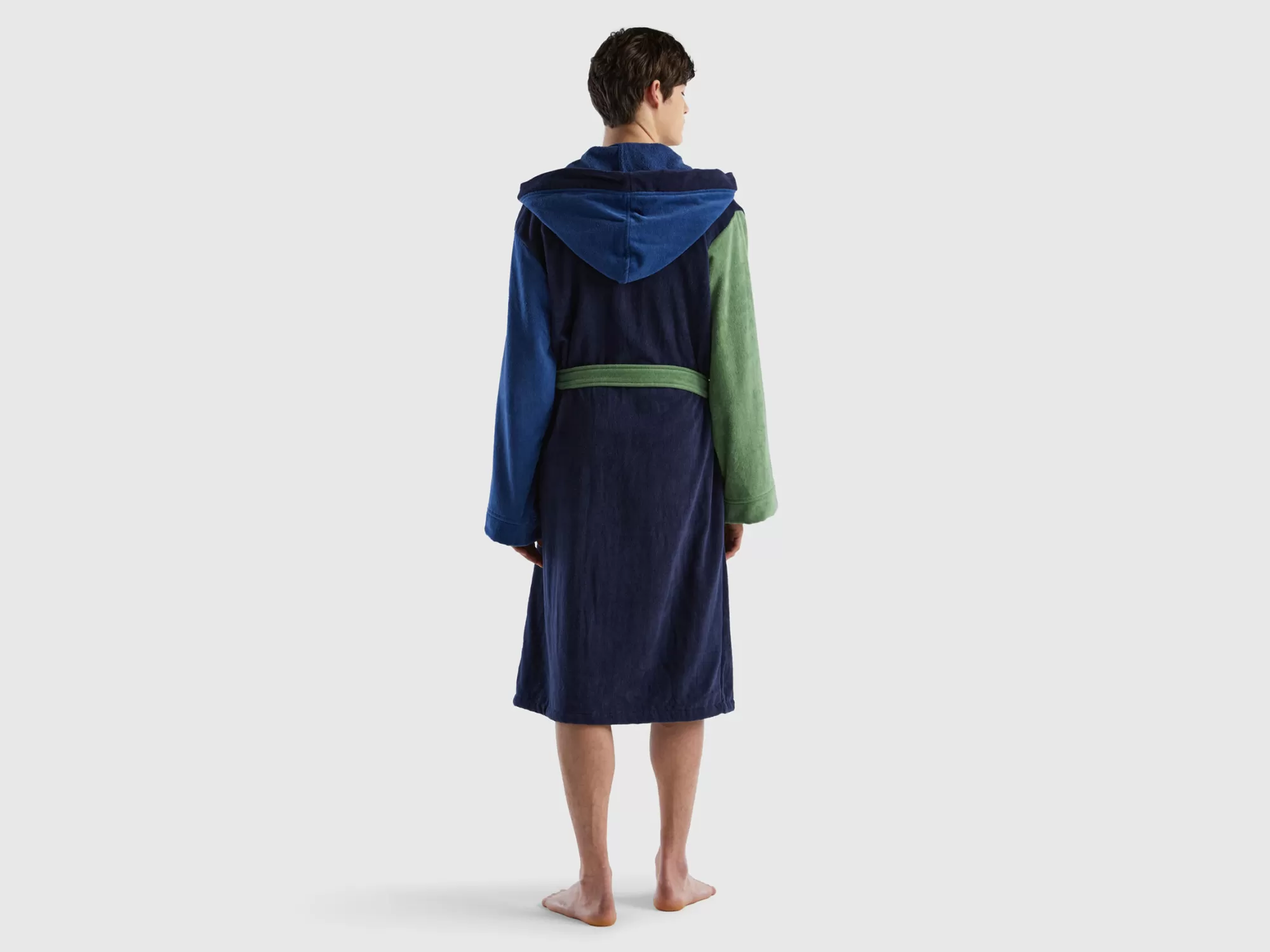 Benetton Albornoz Color Block-Hombre Loungewear