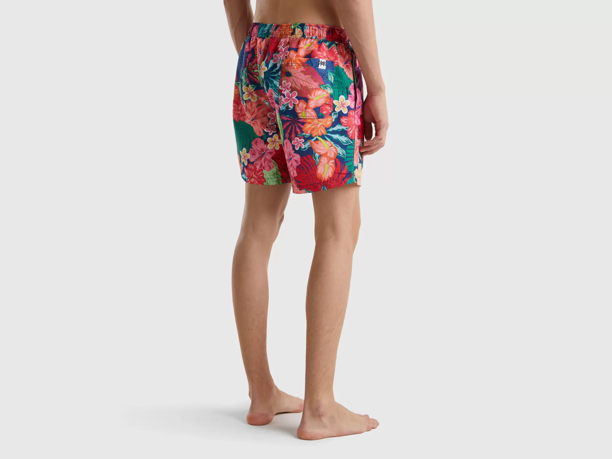 Benetton Banador Boxer Con Estampado Floral-Hombre Banadores Y Ropa De Playa