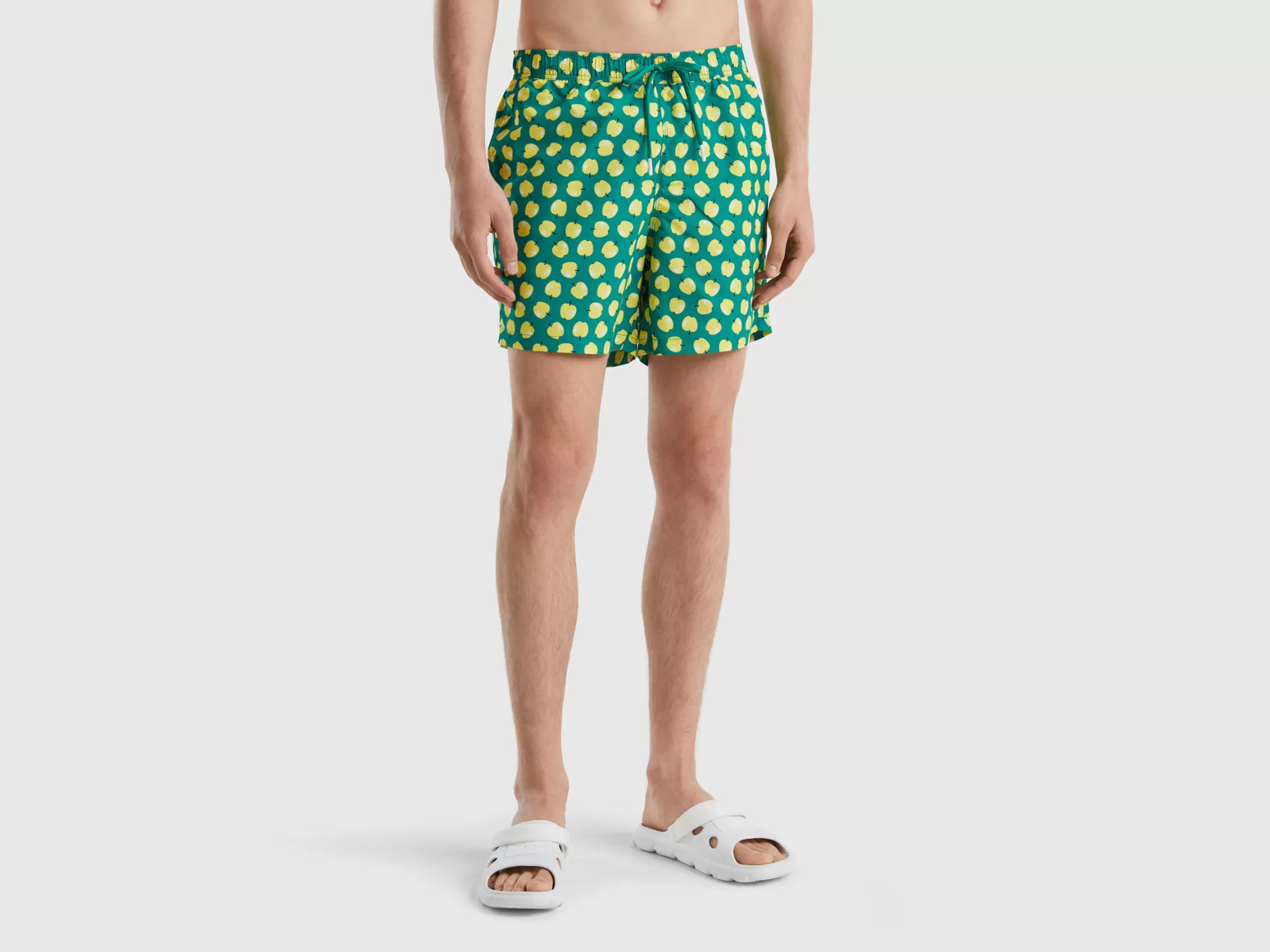 Benetton Banador Boxercon Estampado De Manzanas-Hombre Banadores Y Ropa De Playa