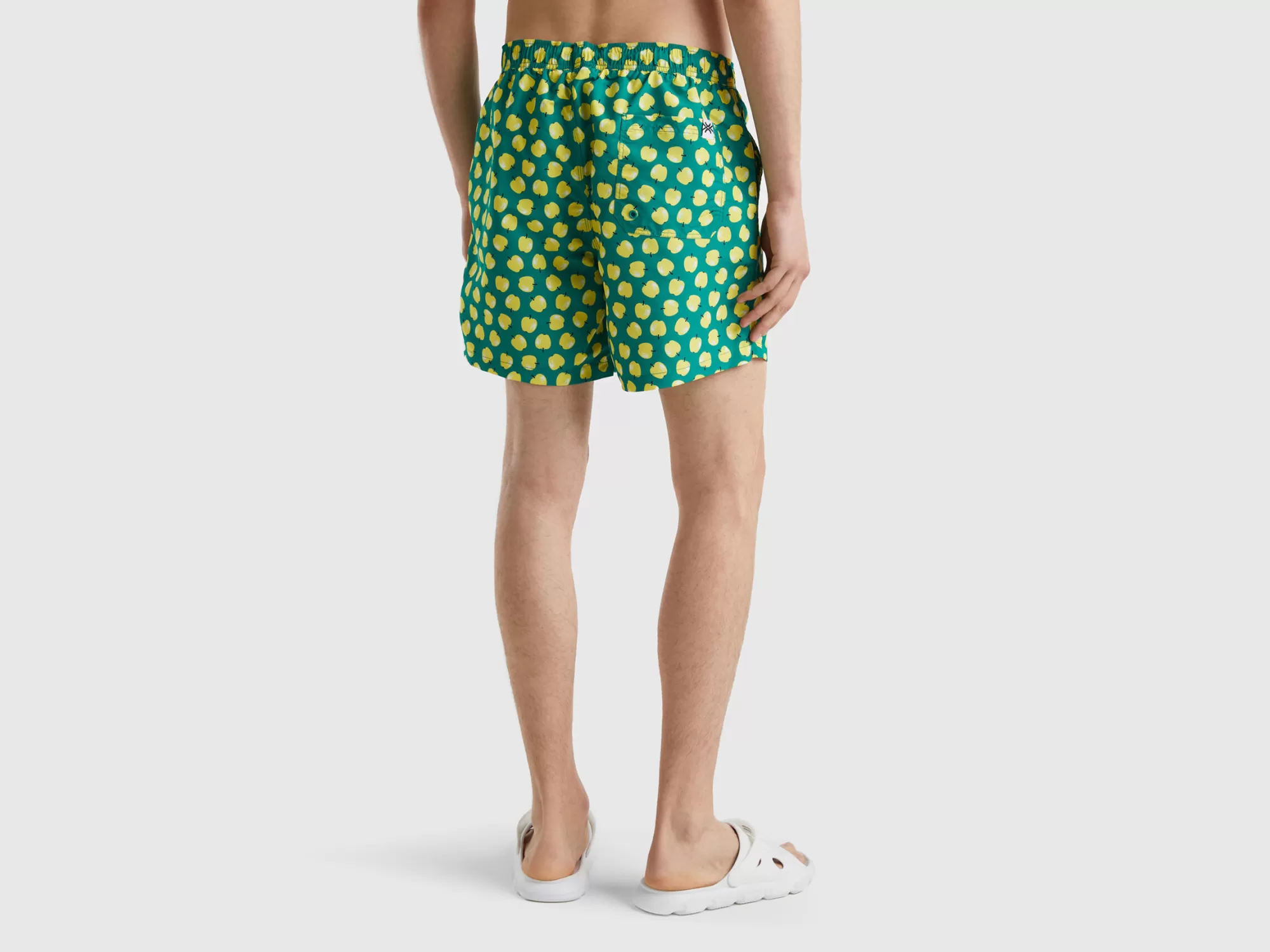 Benetton Banador Boxercon Estampado De Manzanas-Hombre Banadores Y Ropa De Playa