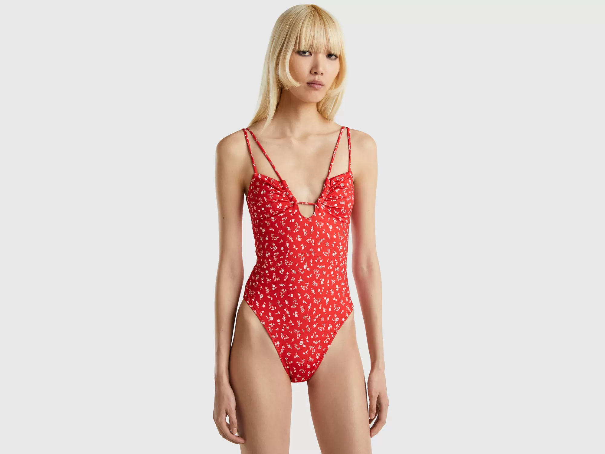 Benetton Banador Con Estampado Floral-Mujer Banadores Y Ropa De Playa