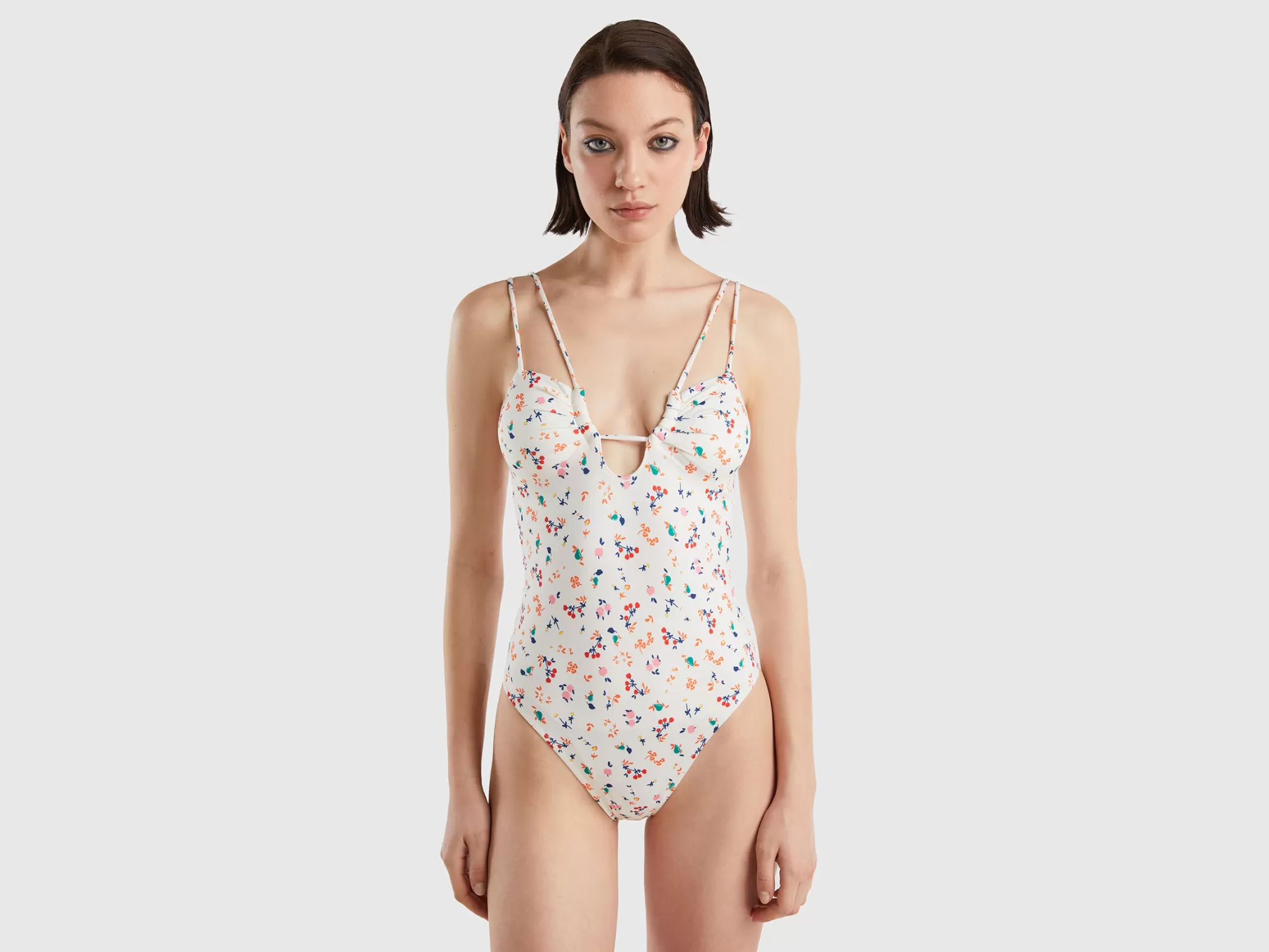 Benetton Banador Con Estampado Floral-Mujer Banadores Y Ropa De Playa