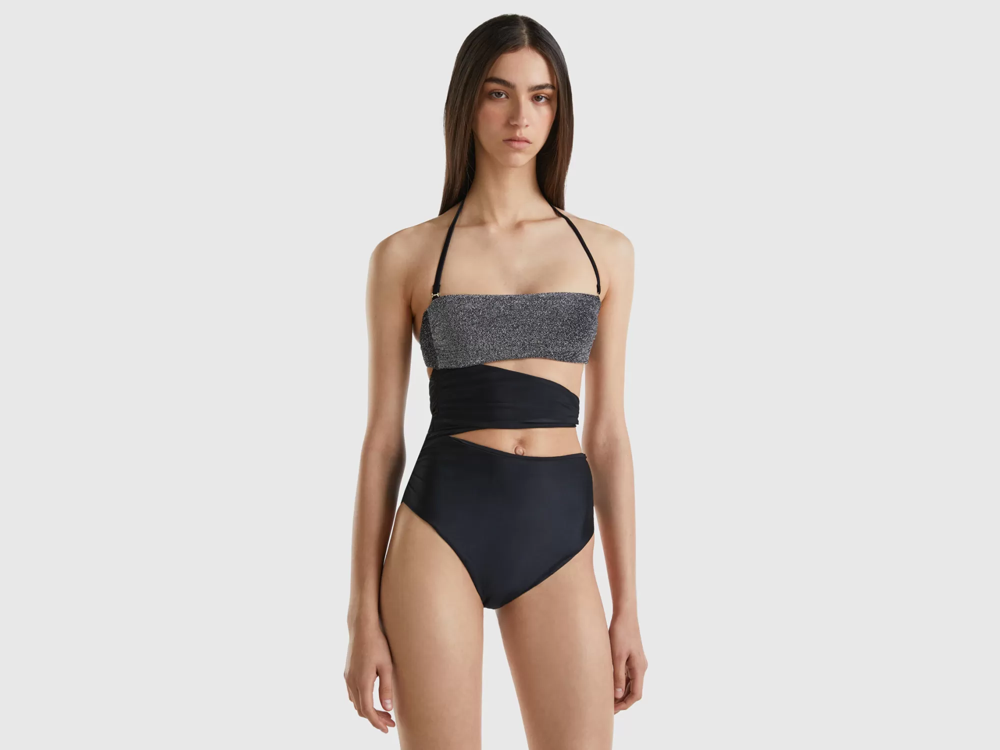 Benetton Banador Con Lurex-Mujer Banadores Y Ropa De Playa