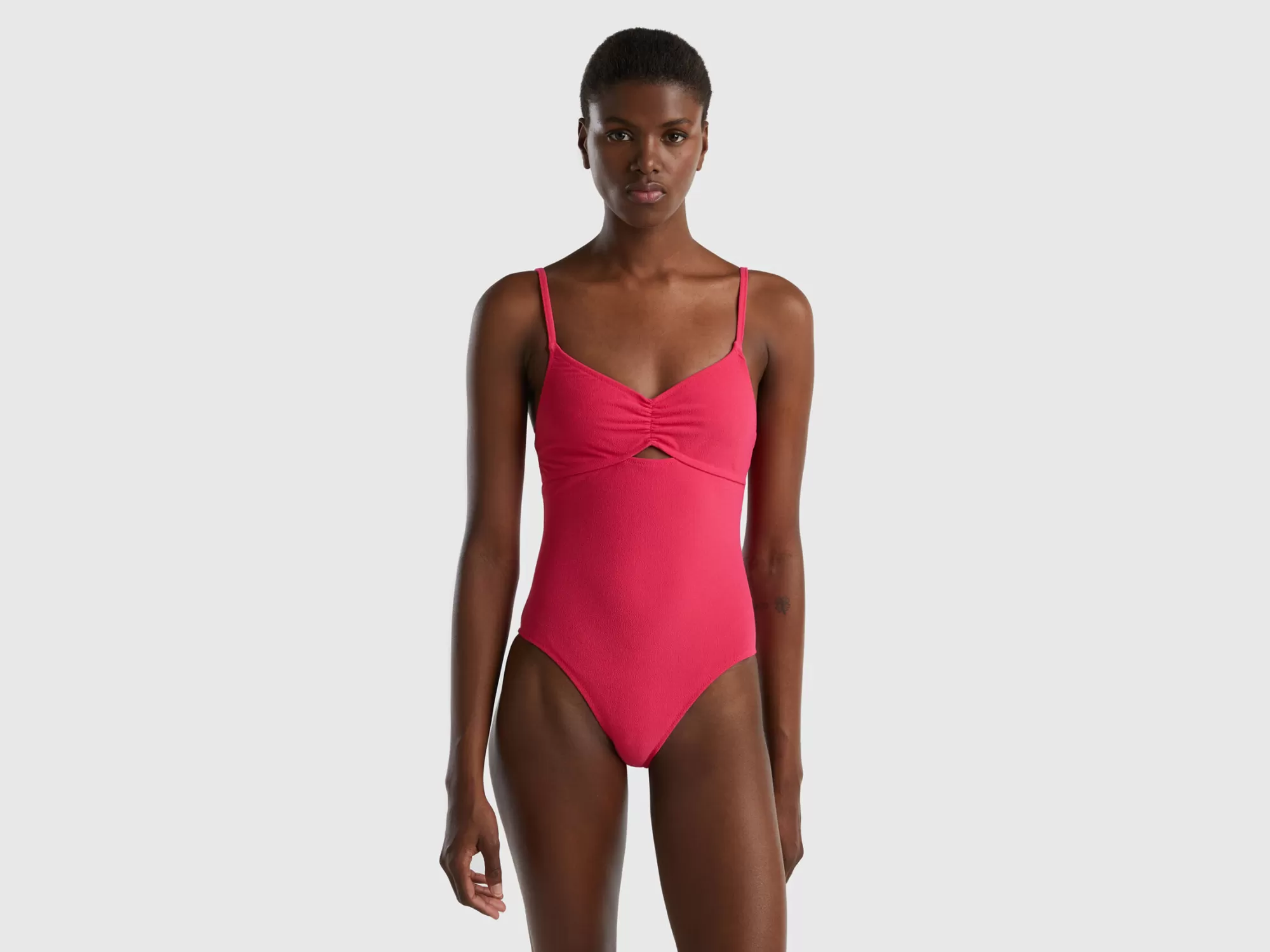 Benetton Banador De Econyl® Con Efecto Rizo-Mujer Banadores Y Ropa De Playa