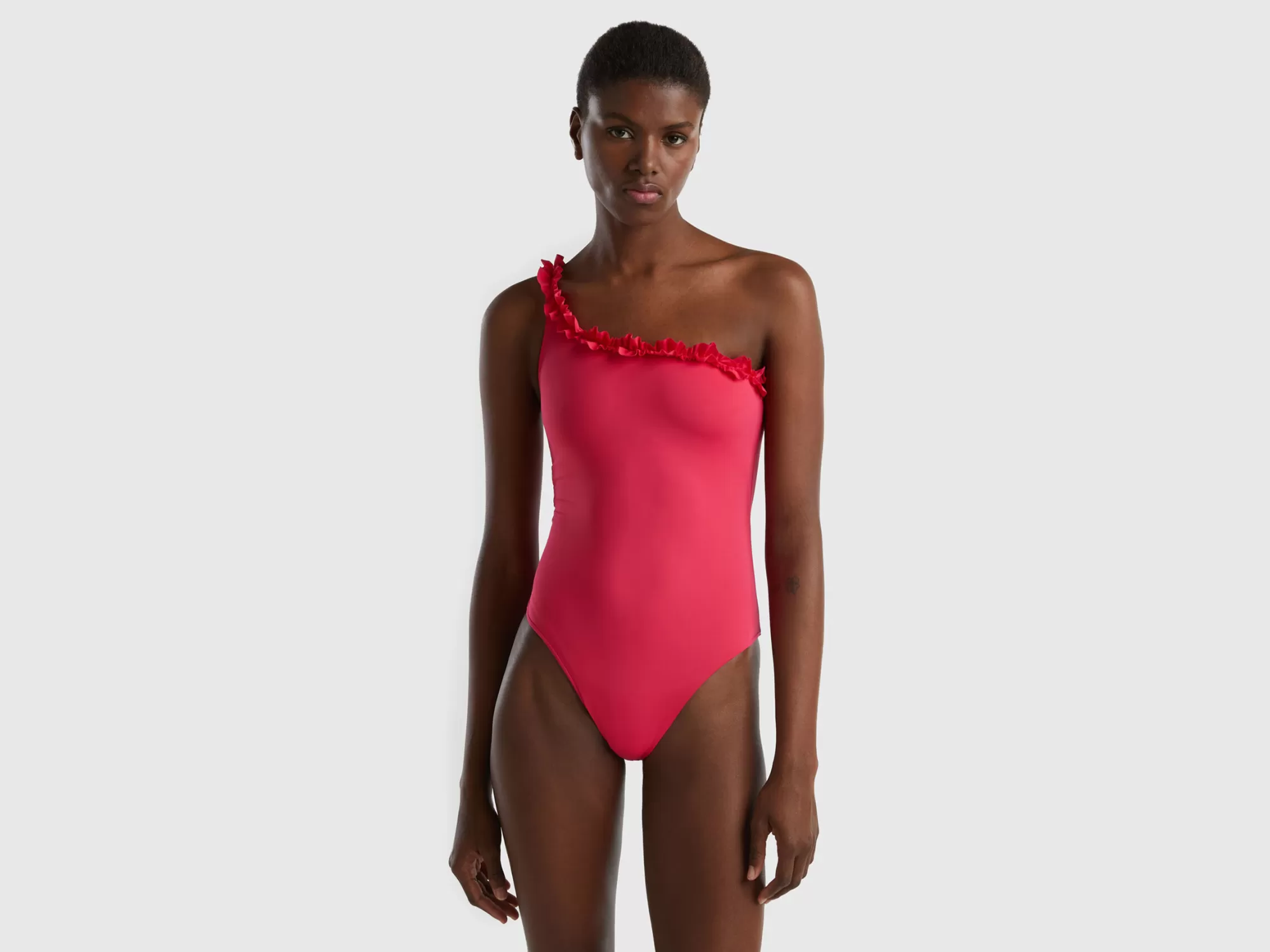 Benetton Banador De Econyl® Con Volante-Mujer Banadores Y Ropa De Playa