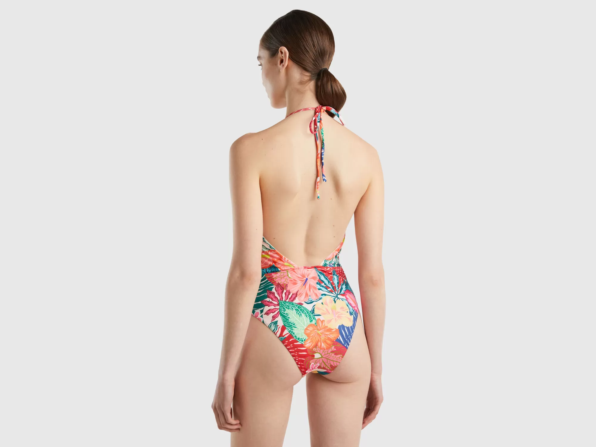 Benetton Banador Trikini De Flores-Mujer Banadores Y Ropa De Playa