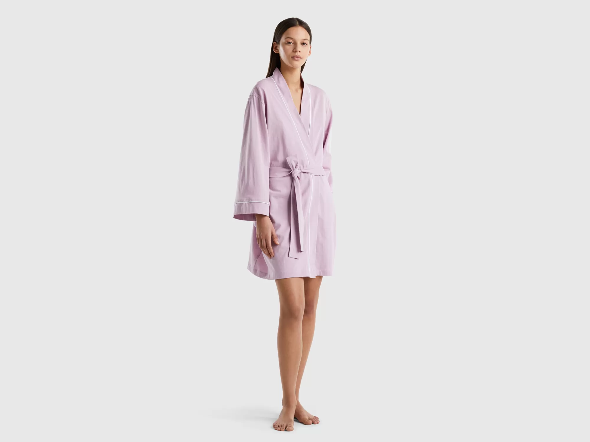 Benetton Bata Midi De 100 % Viscosa-Mujer Ropa Interior Y Pijamas