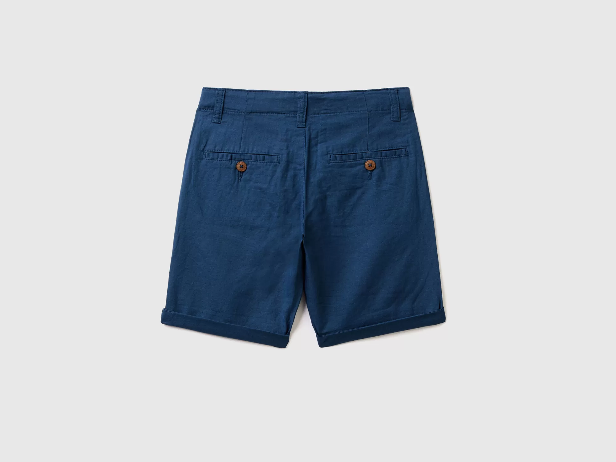 Benetton Bermudas Chinas De Lino Mixto-Niños Pantalones Y Vaqueros