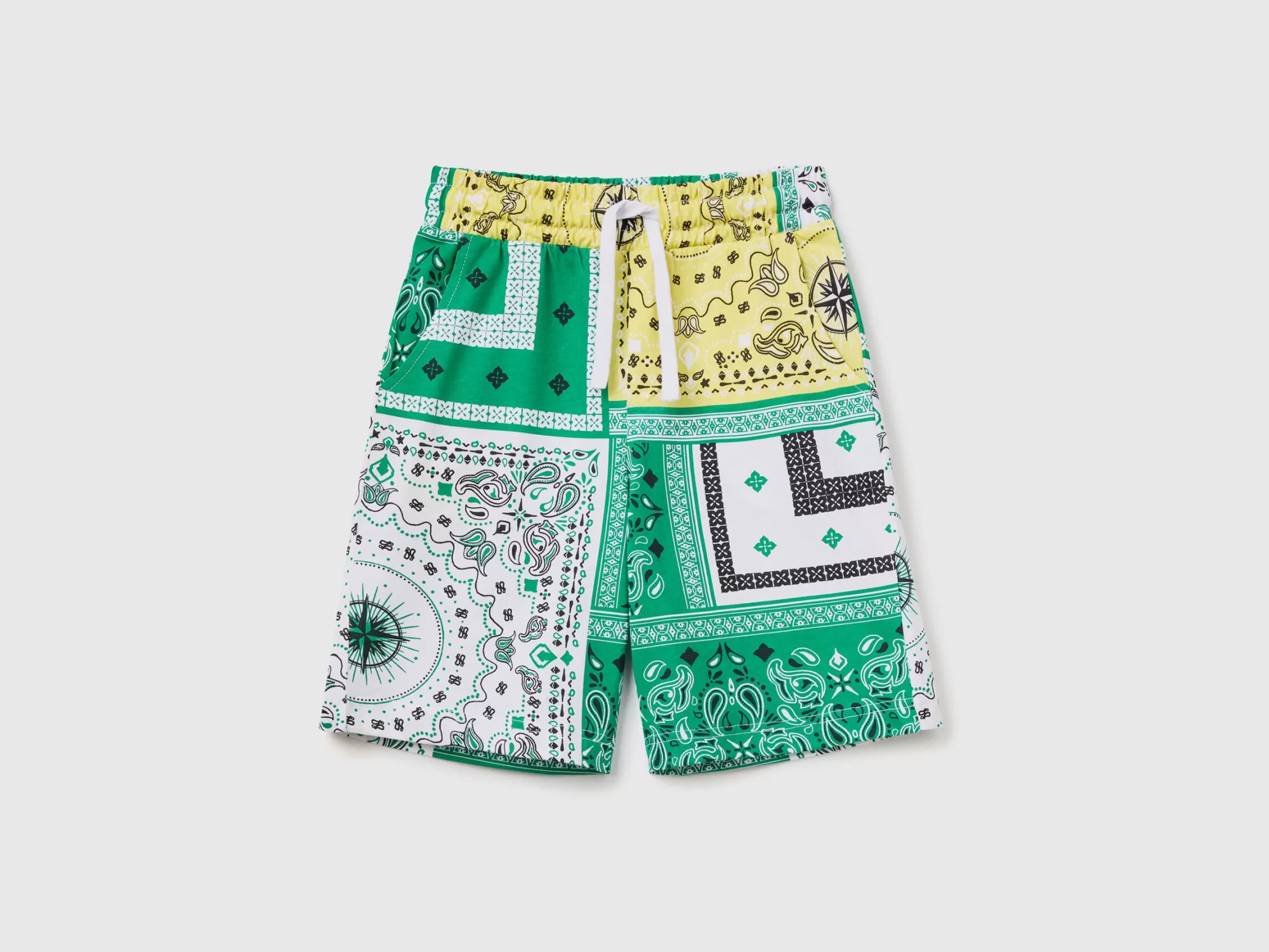 Benetton Bermudas Con Estampado Bandana-Niños Pantalones Y Vaqueros