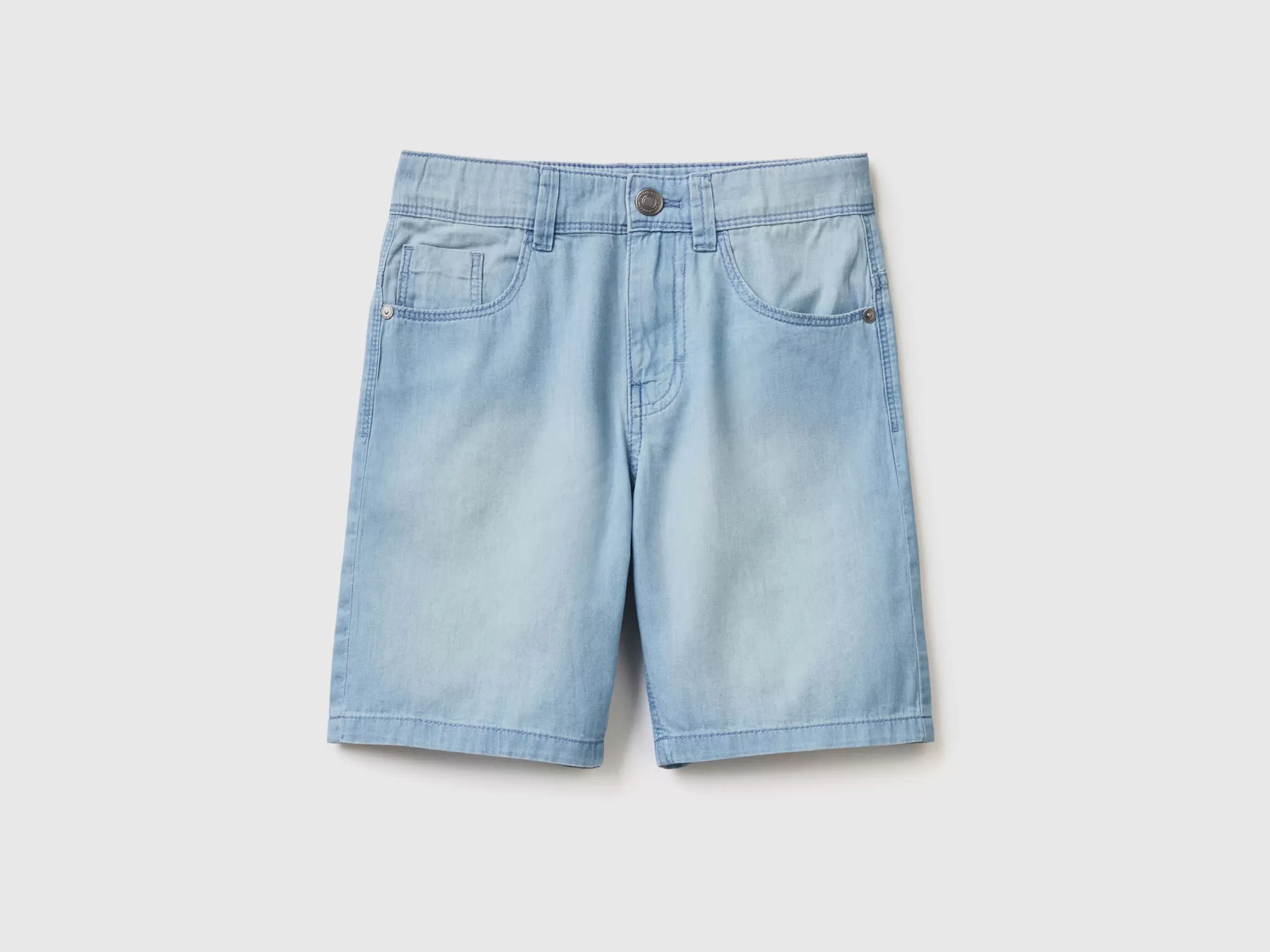 Benetton Bermudas De Efecto Vaquero-Niños Pantalones Y Vaqueros