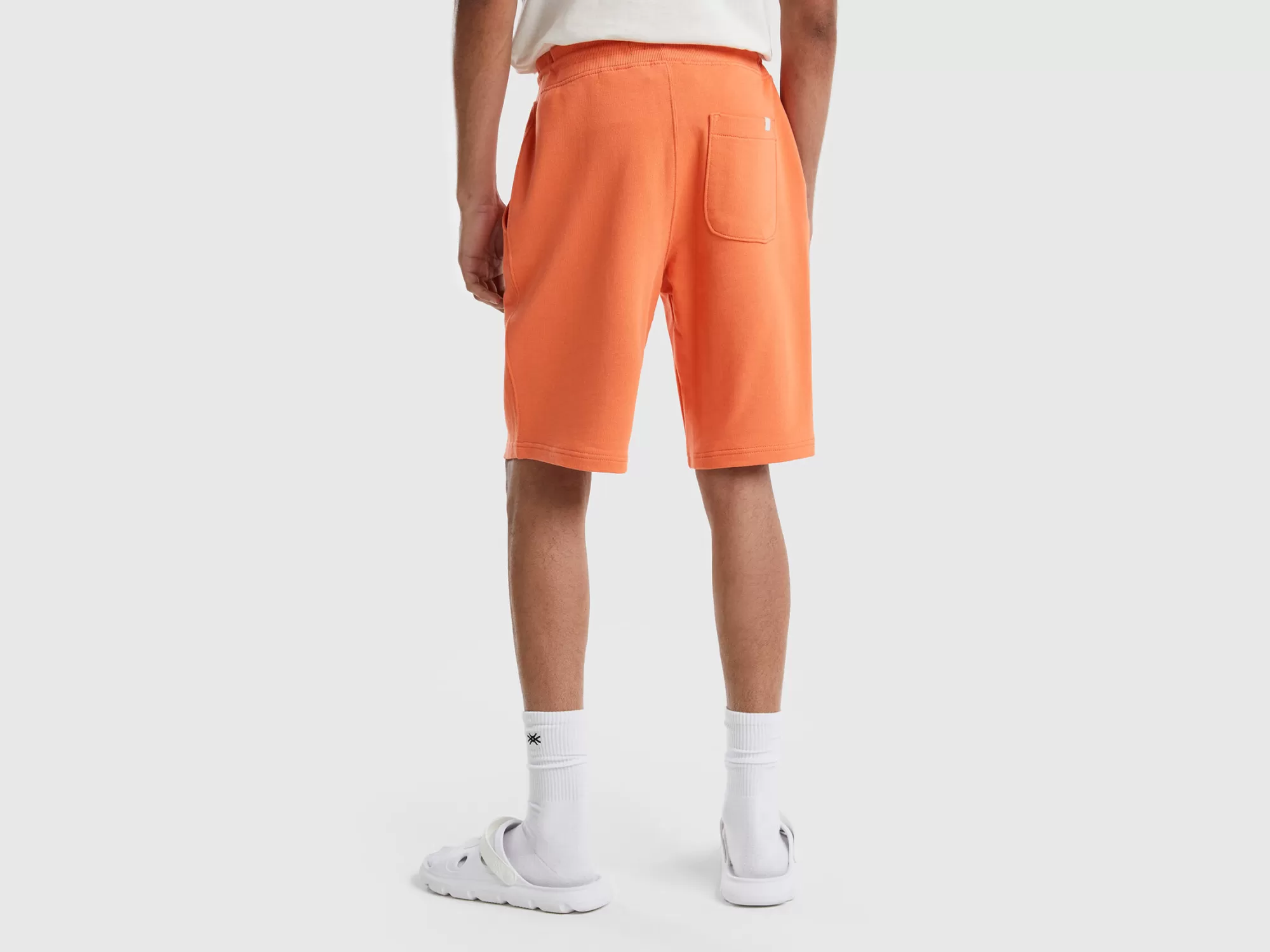 Benetton Bermudas De Felpa De 100 % Algodón-Hombre Pantalones Y Chinos