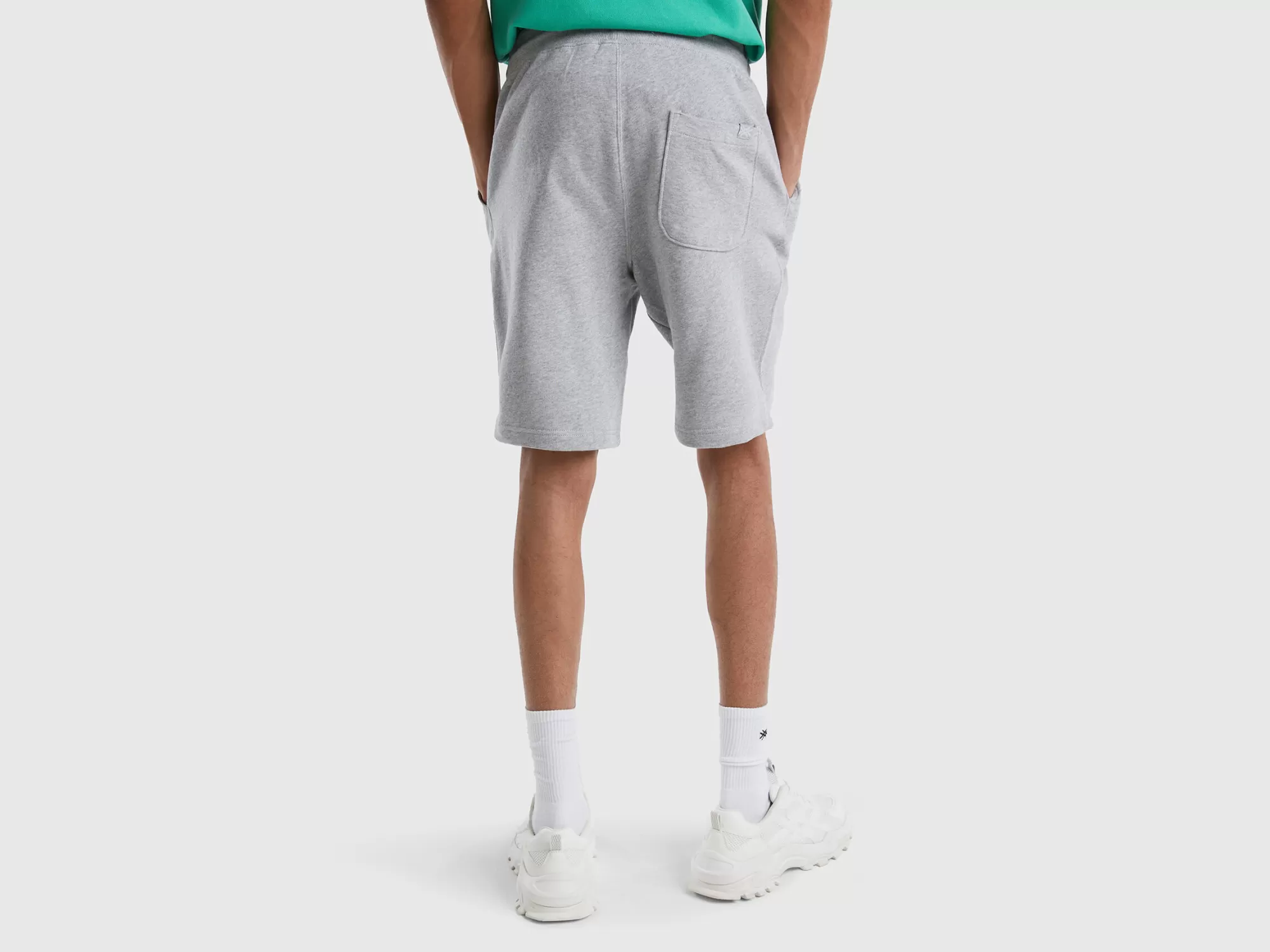 Benetton Bermudas De Felpa De 100 % Algodón-Hombre Pantalones Y Chinos