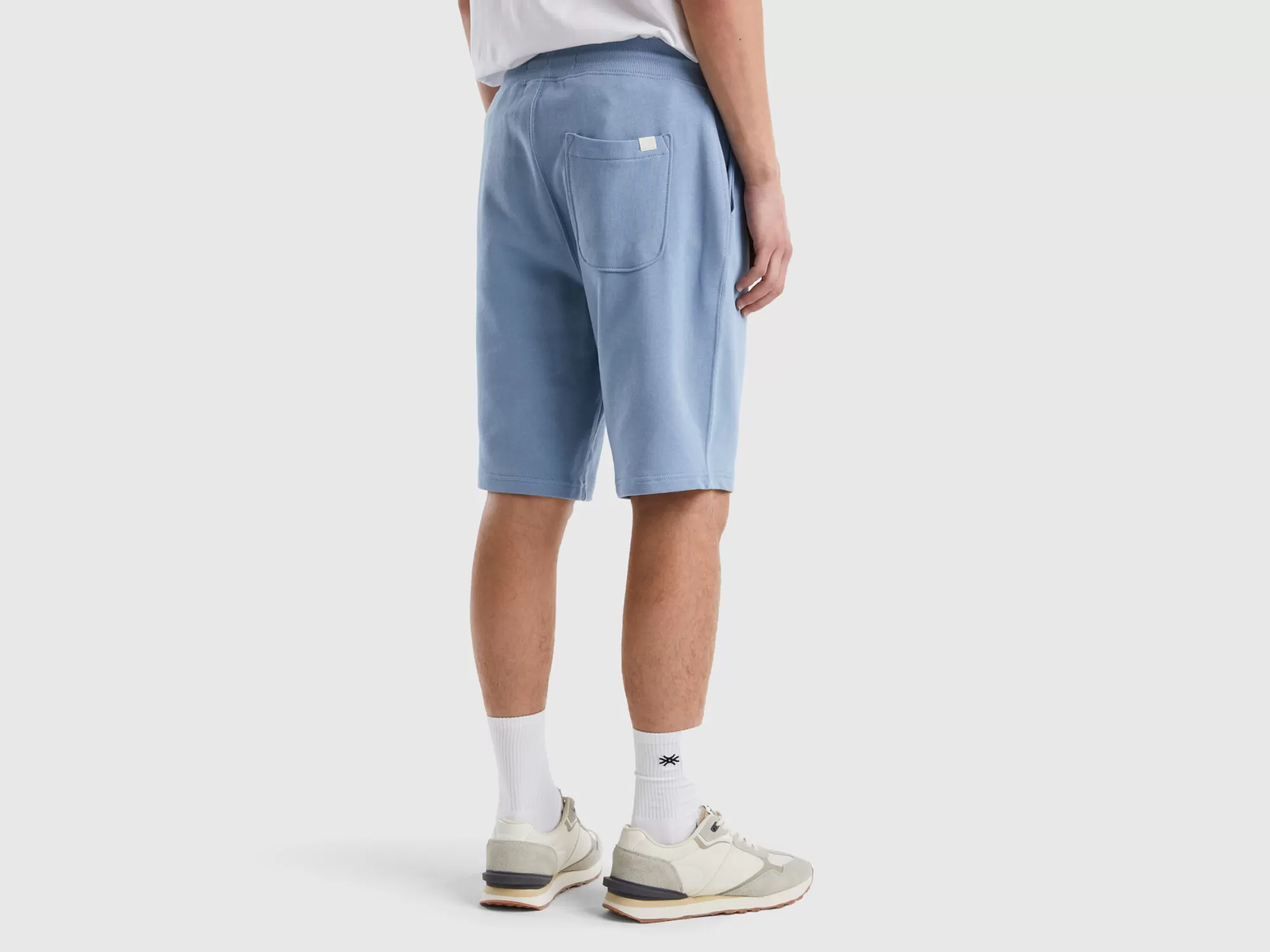 Benetton Bermudas De Felpa De 100 % Algodón-Hombre Pantalones Y Chinos