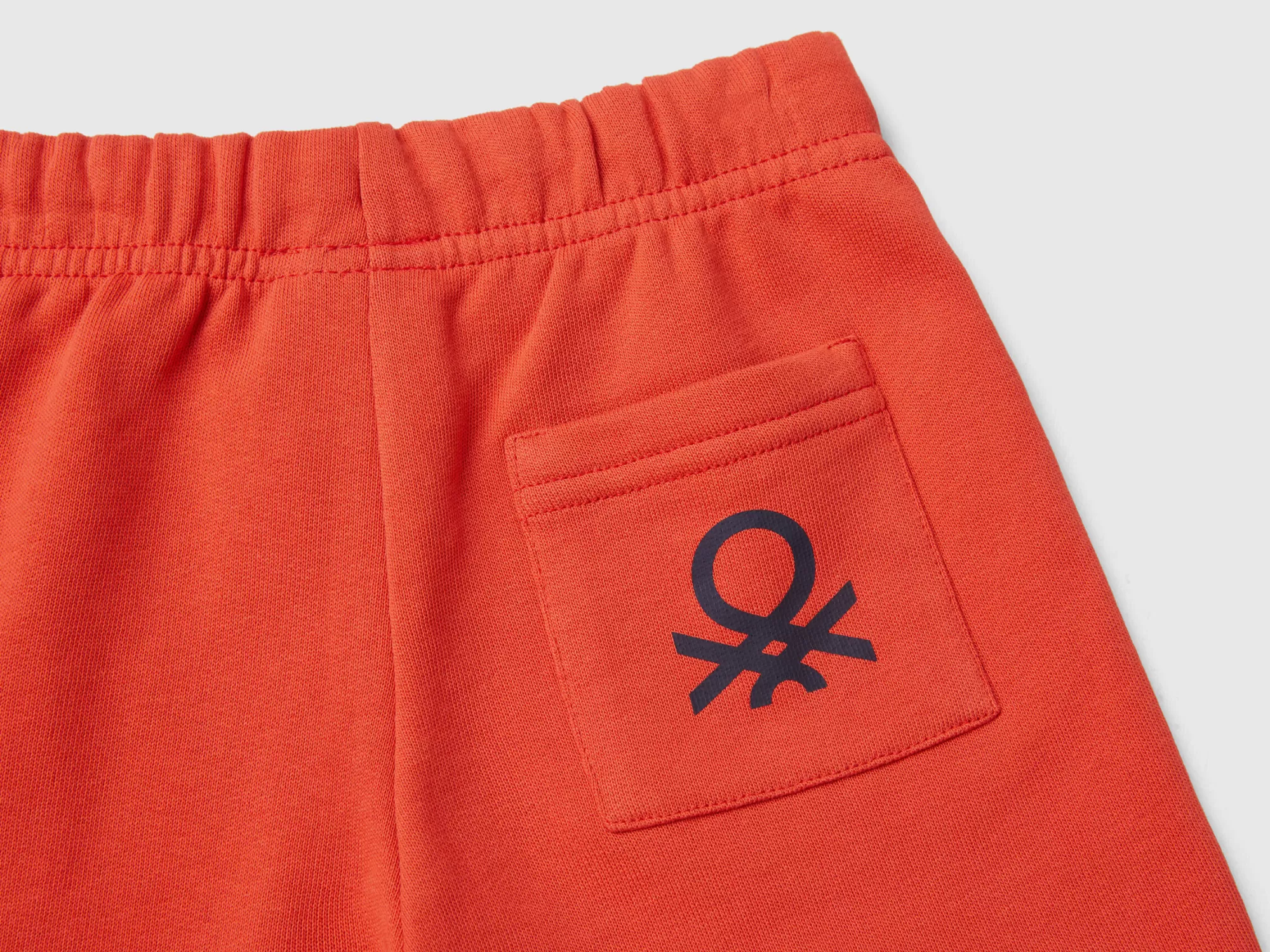 Benetton Bermudas De Felpa De 100 % Algodón Organico-Niños Pantalones Y Vaqueros