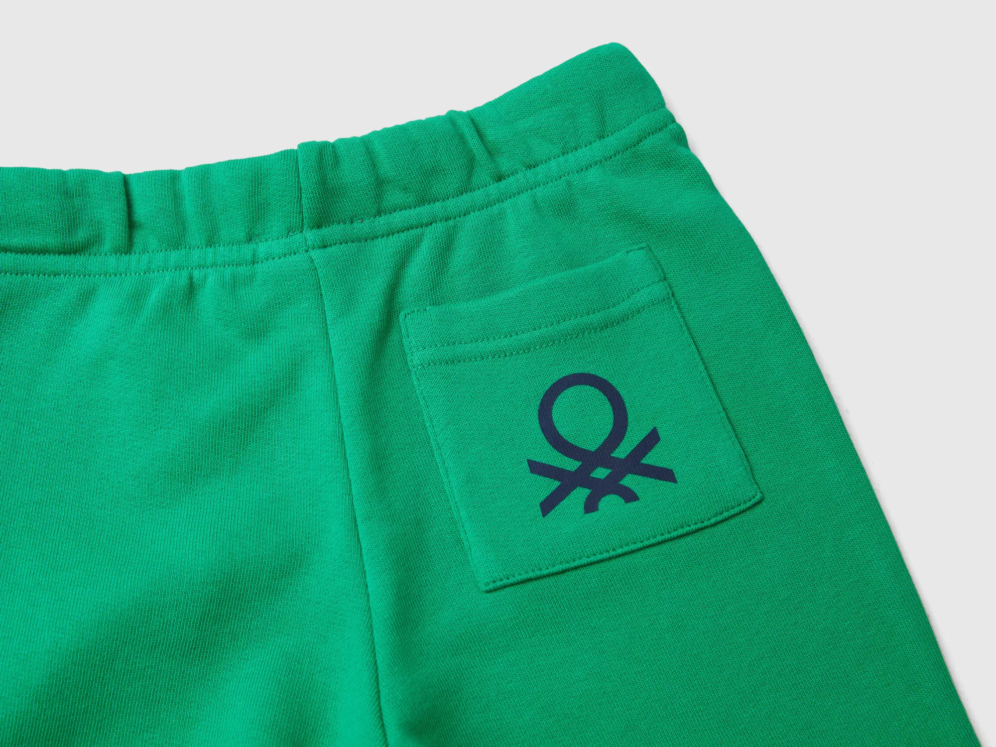 Benetton Bermudas De Felpa De 100 % Algodón Organico-Niños Pantalones Y Vaqueros