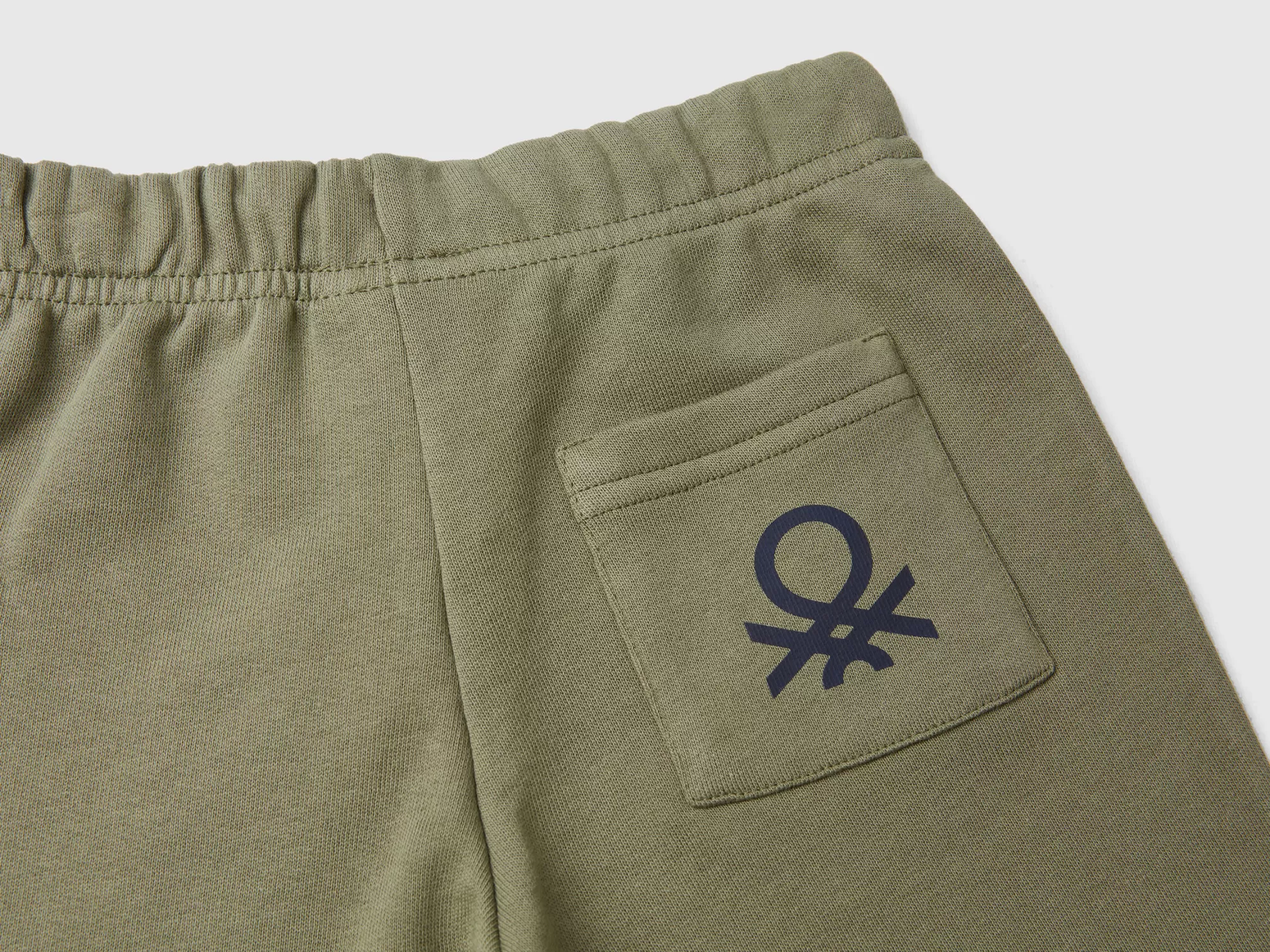 Benetton Bermudas De Felpa De 100 % Algodón Organico-Niños Pantalones Y Vaqueros