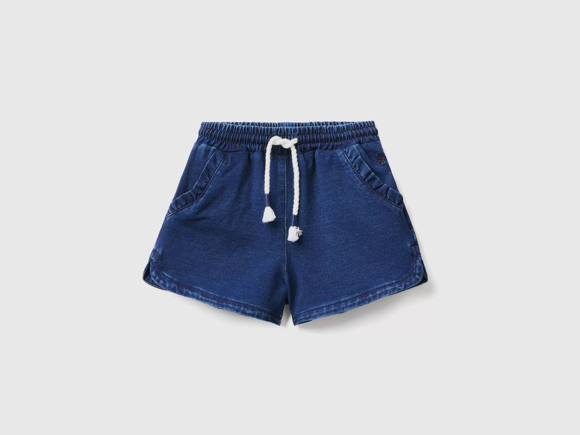 Benetton Bermudas De Felpa De Efecto Denim-Niños Pantalones Y Vaqueros