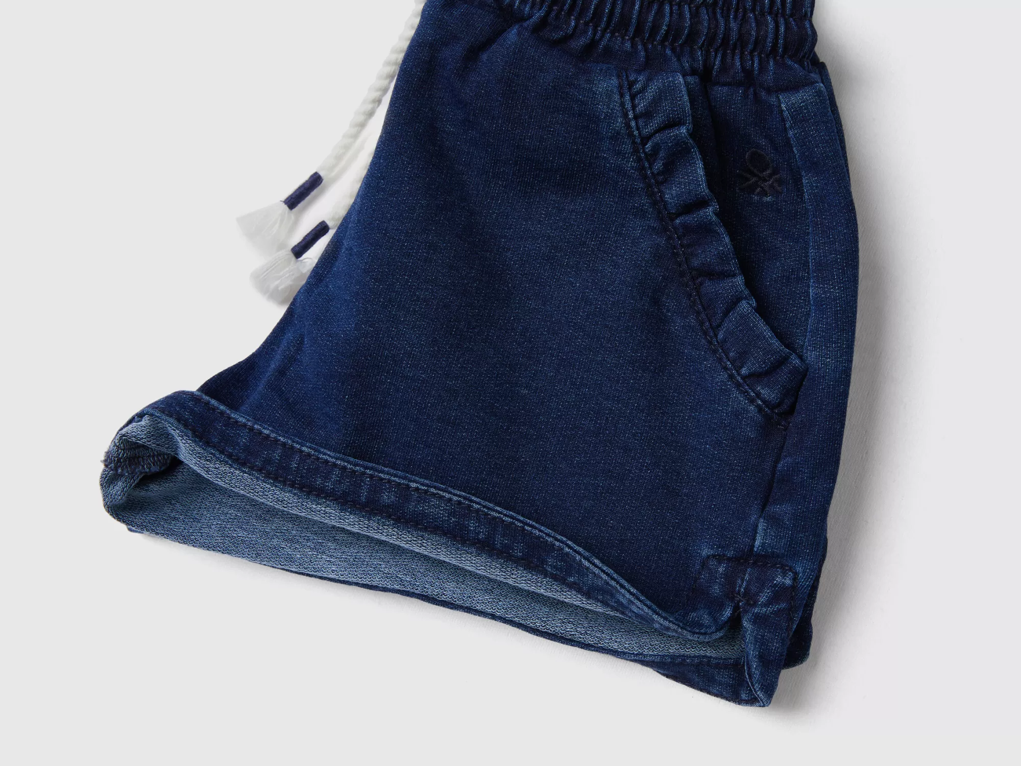 Benetton Bermudas De Felpa De Efecto Denim-Niños Pantalones Y Vaqueros