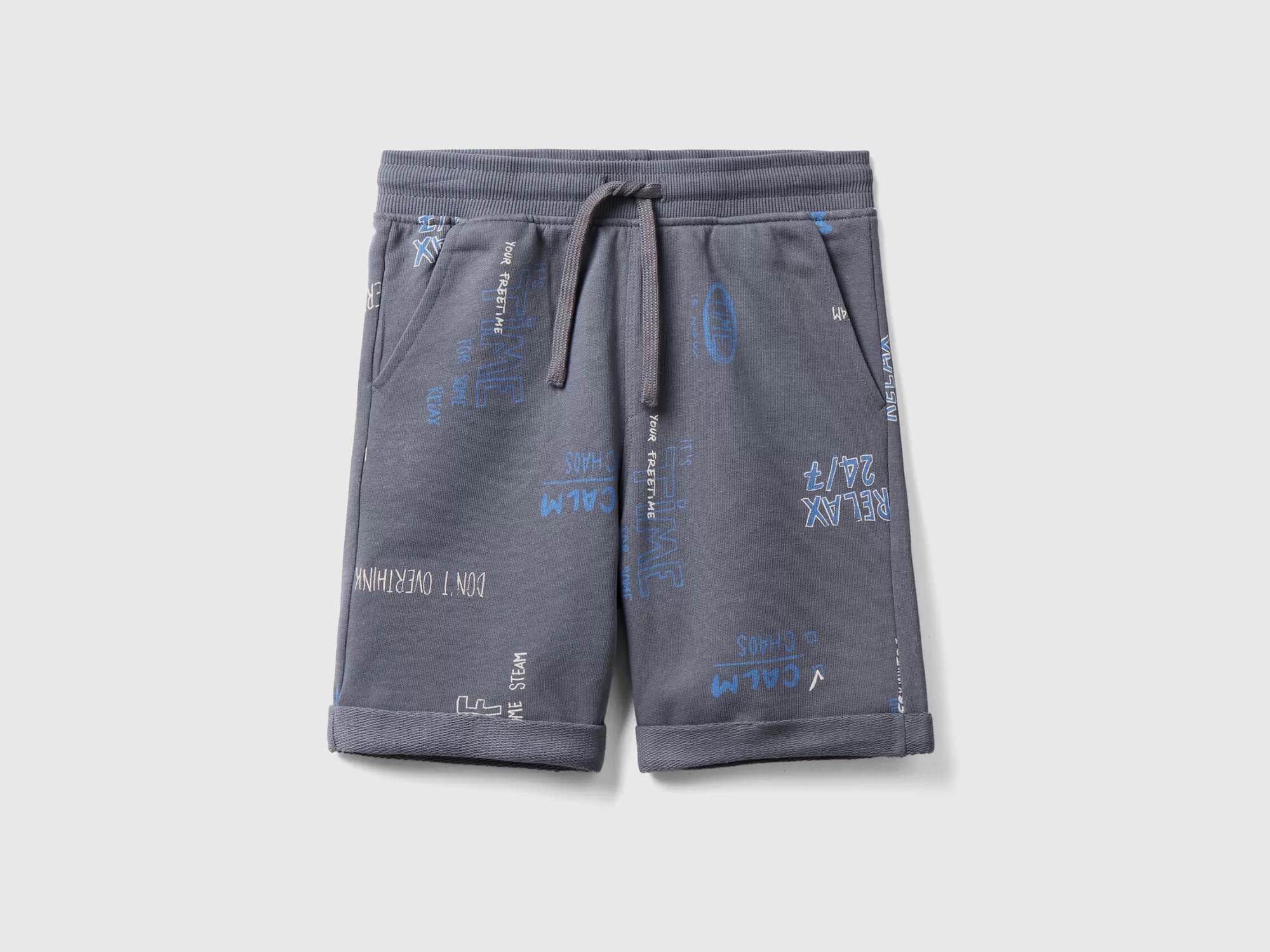 Benetton Bermudas De Felpa Estampada-Niños Pantalones Y Vaqueros