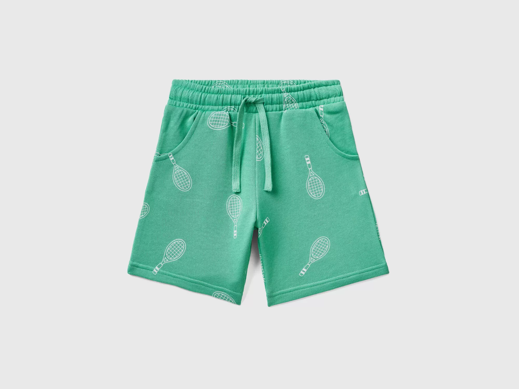 Benetton Bermudas De Felpa Estampada-Niños Pantalones Y Vaqueros