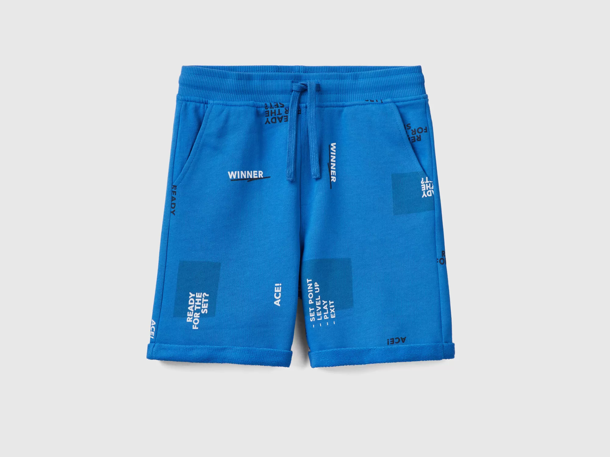 Benetton Bermudas De Felpa Estampada-Niños Pantalones Y Vaqueros