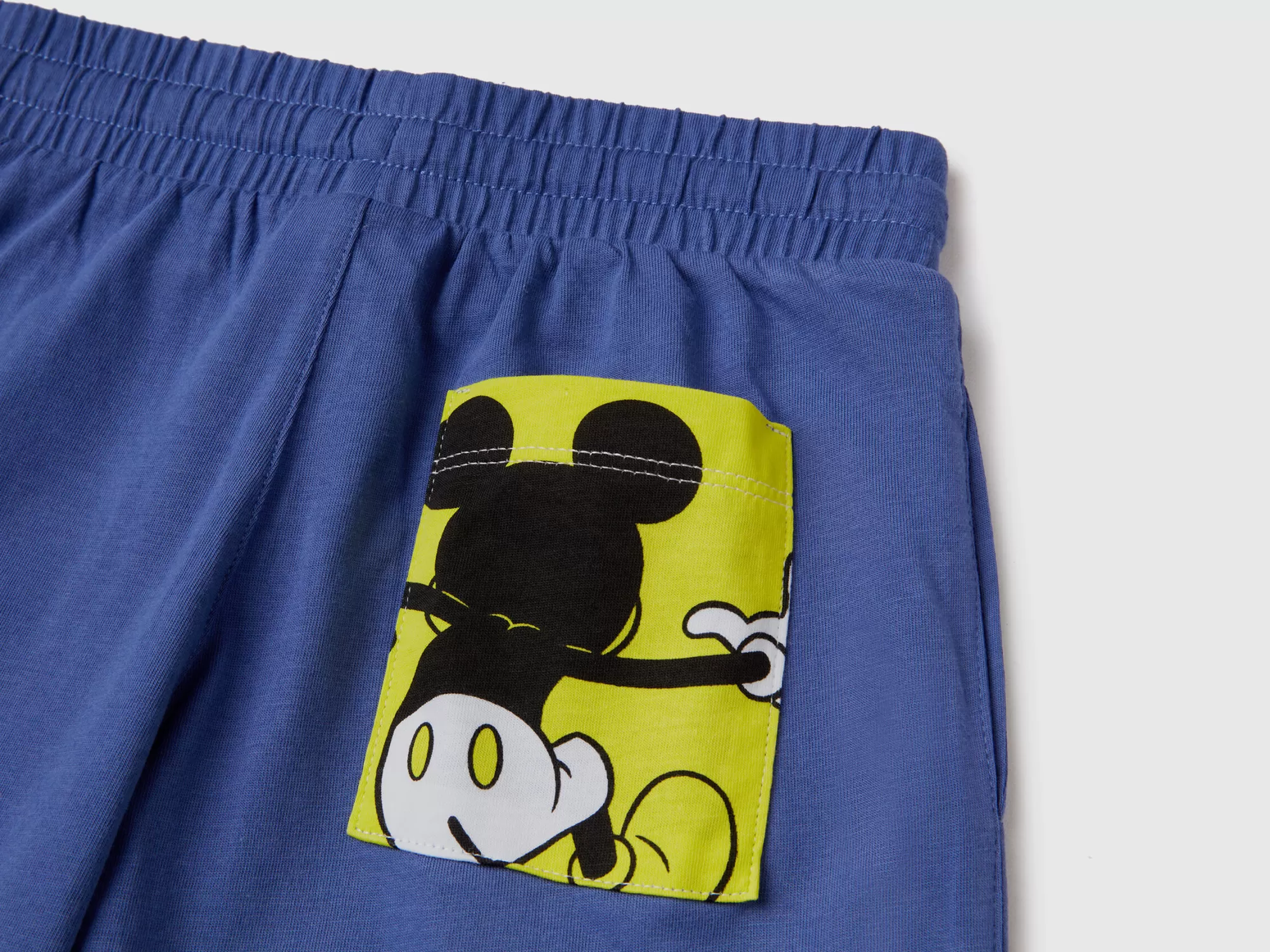 Benetton Bermudas De Mickey Mouse Con Cordon-Niños Pantalones Y Vaqueros