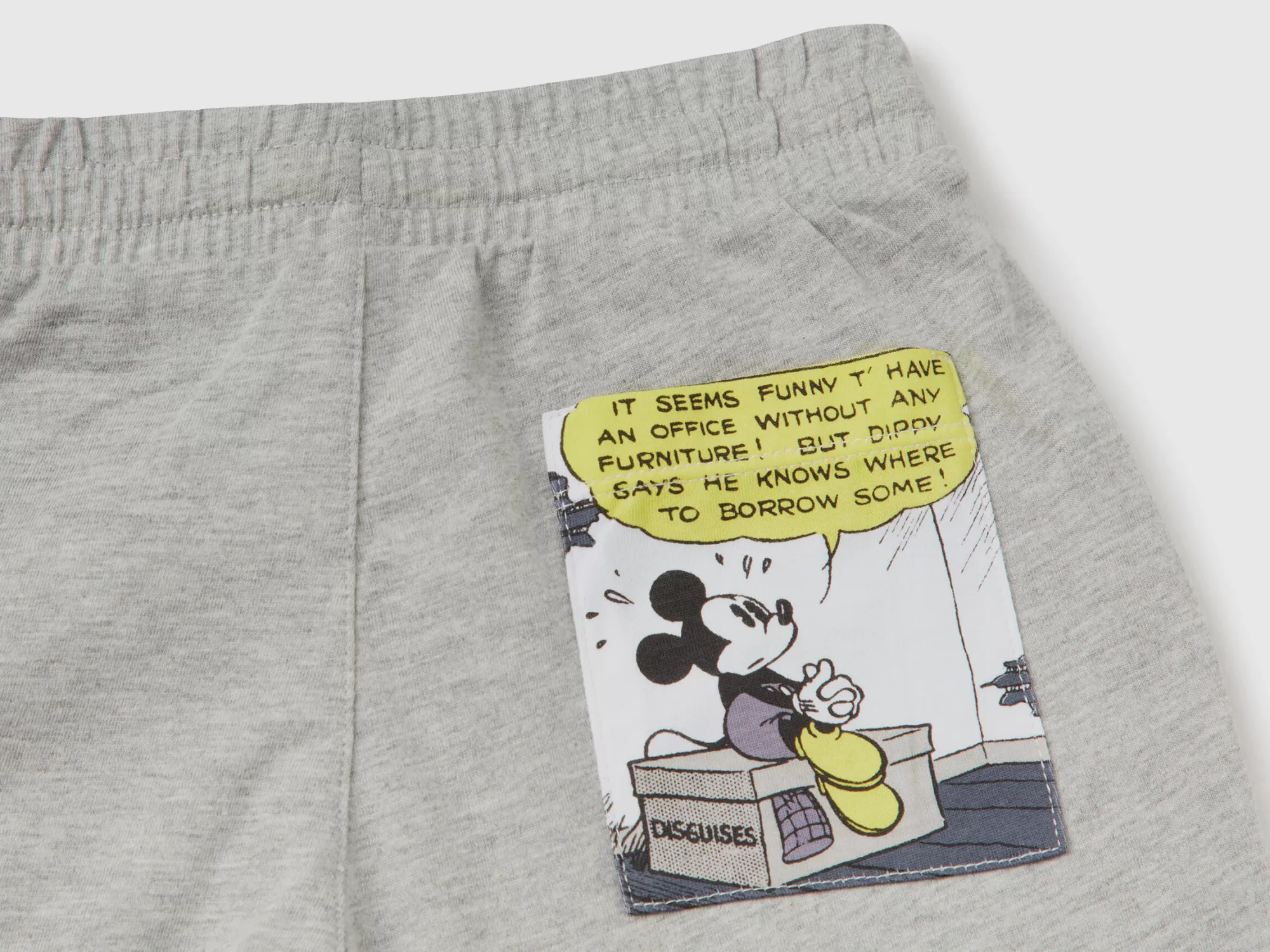 Benetton Bermudas De Mickey Mouse Con Cordon-Niños Pantalones Y Vaqueros