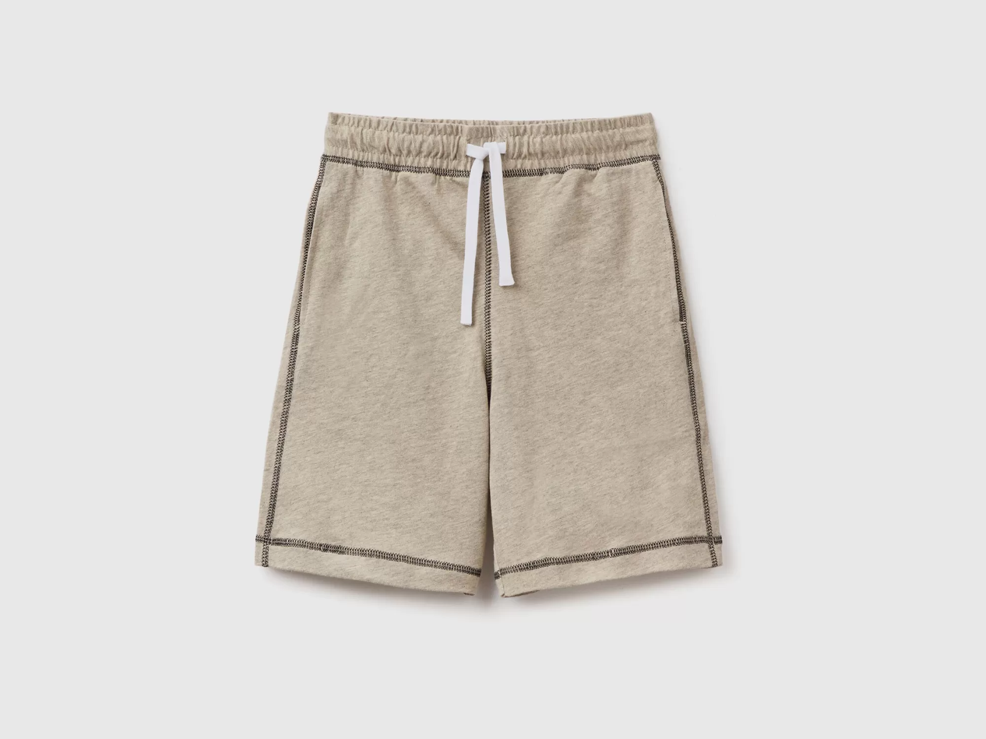 Benetton Bermudas De Punto Jaspeado-Niños Pantalones Y Vaqueros