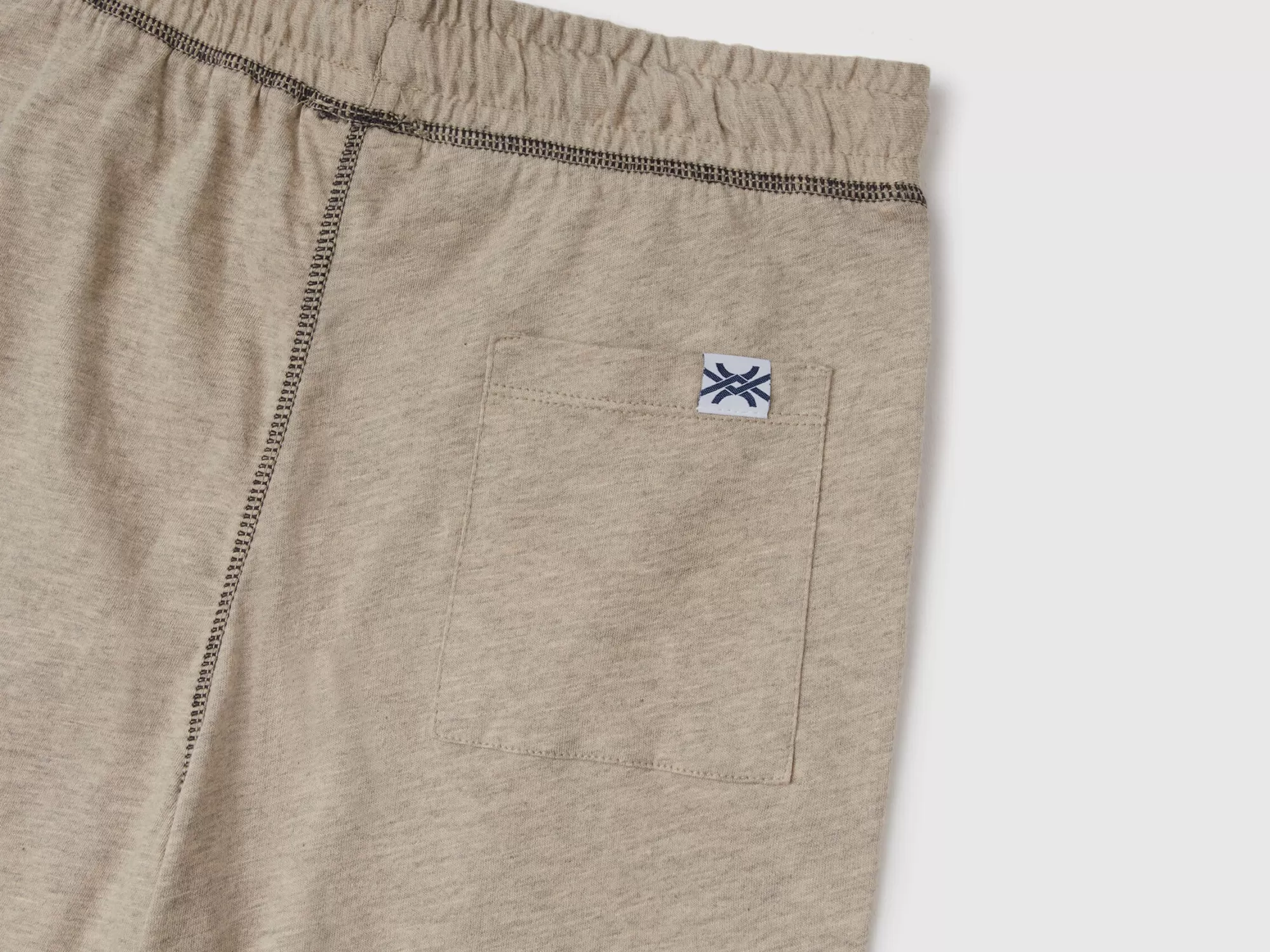 Benetton Bermudas De Punto Jaspeado-Niños Pantalones Y Vaqueros