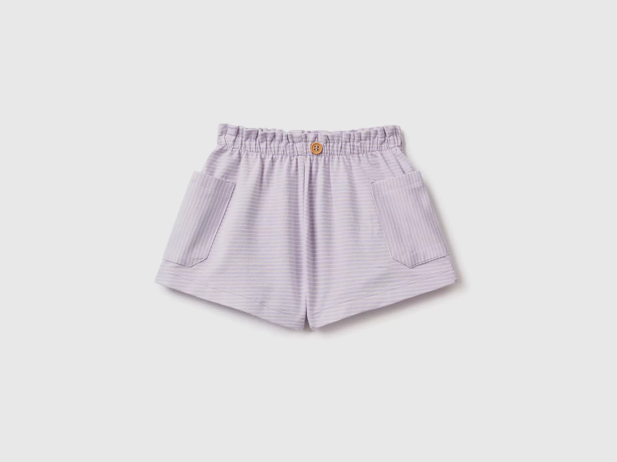 Benetton Bermudas De Rayas Con Bolsillos-Niños Pantalones