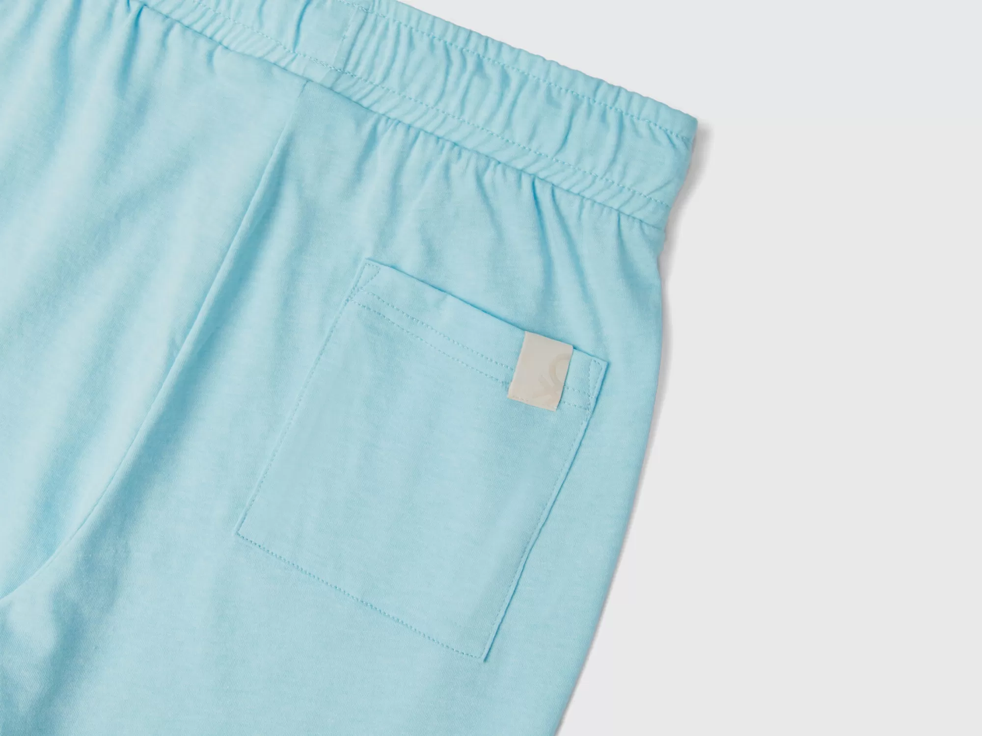 Benetton Bermudas De Tejido Reciclado Con Bolsillos-Niños Pantalones Y Vaqueros