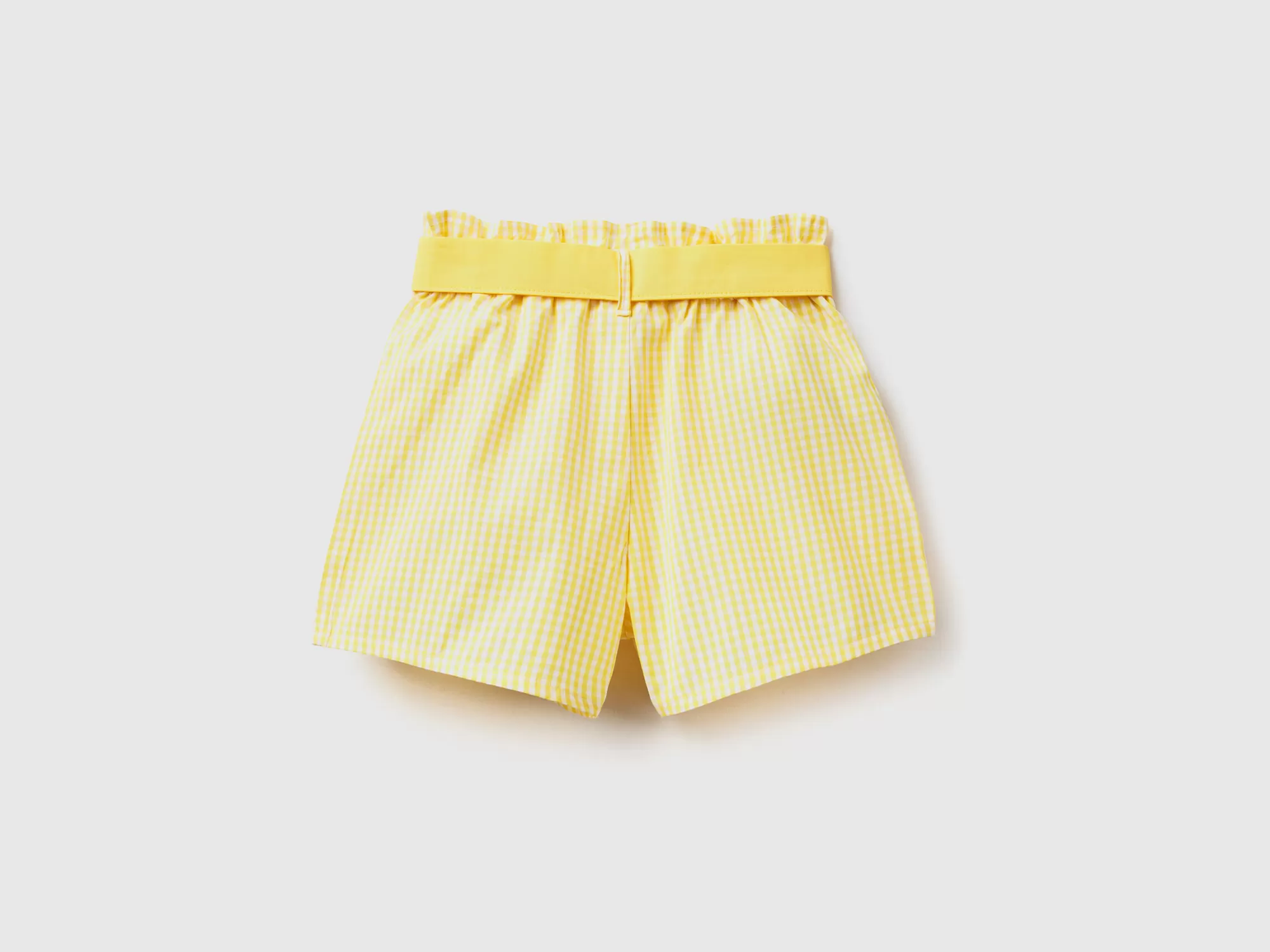 Benetton Bermudas De Vichy Con Cinturon-Niños Pantalones Y Vaqueros