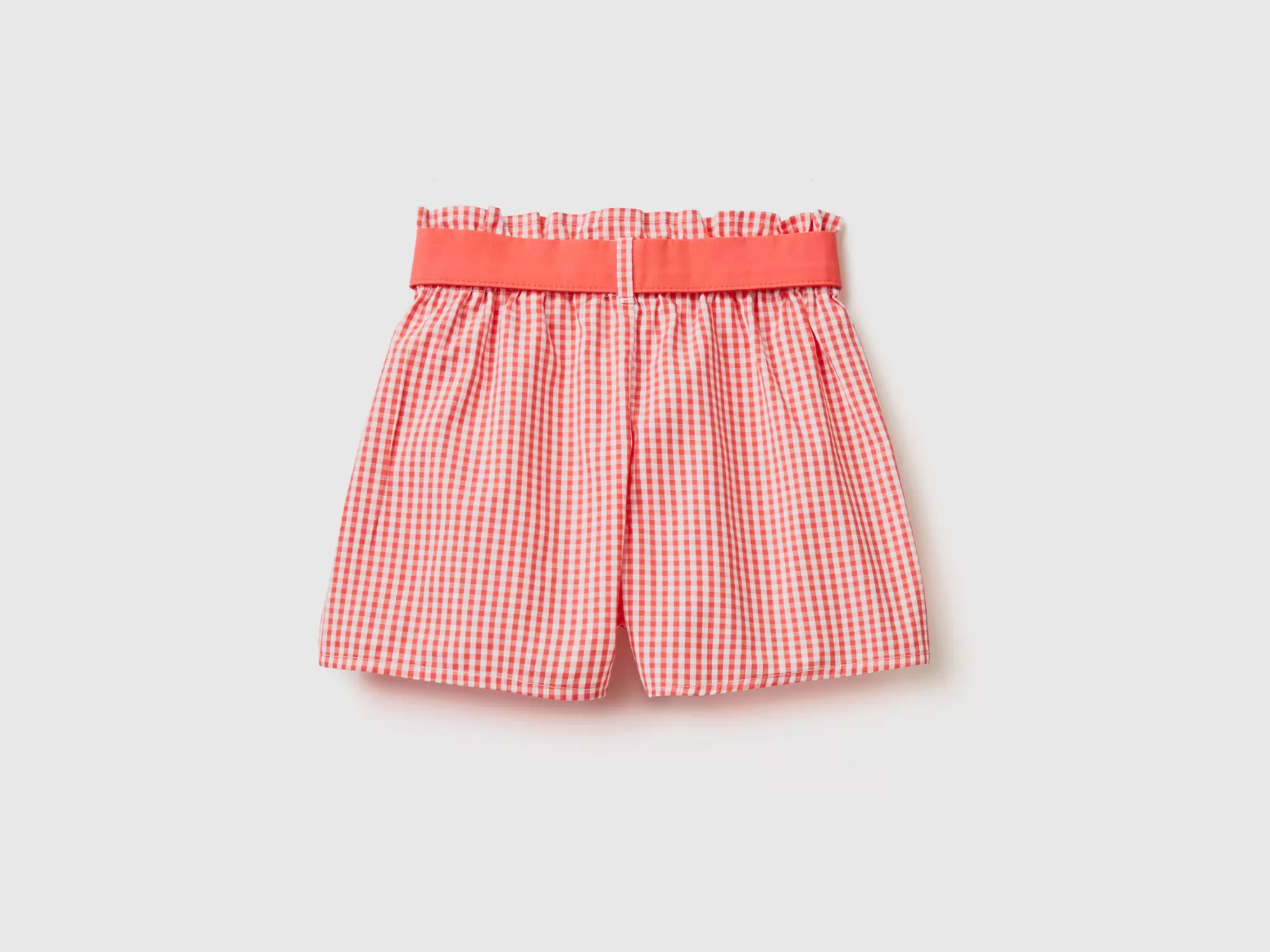 Benetton Bermudas De Vichy Con Cinturon-Niños Pantalones Y Vaqueros