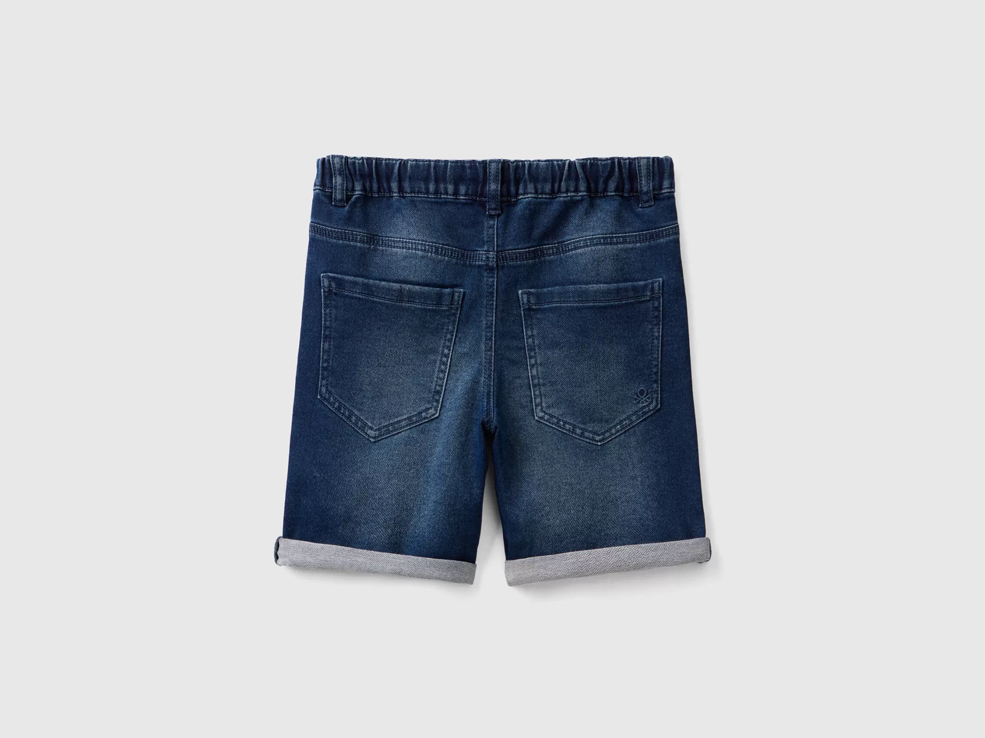 Benetton Bermudas En Denim Elastico-Niños Pantalones Y Vaqueros