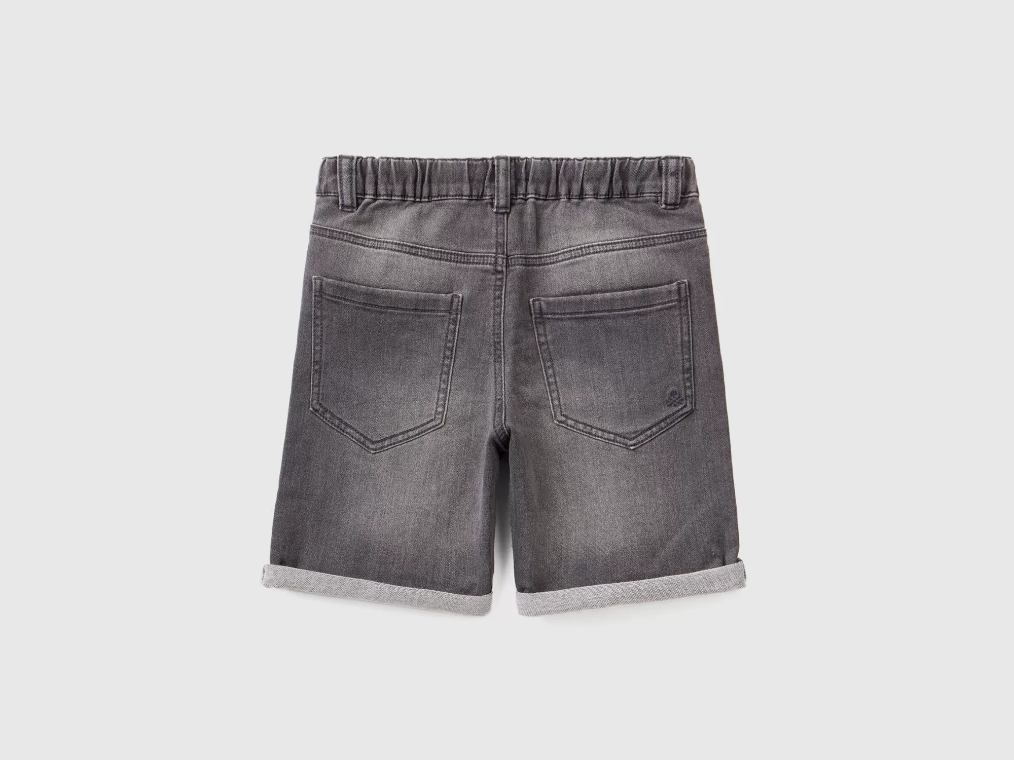 Benetton Bermudas En Denim Elastico-Niños Pantalones Y Vaqueros