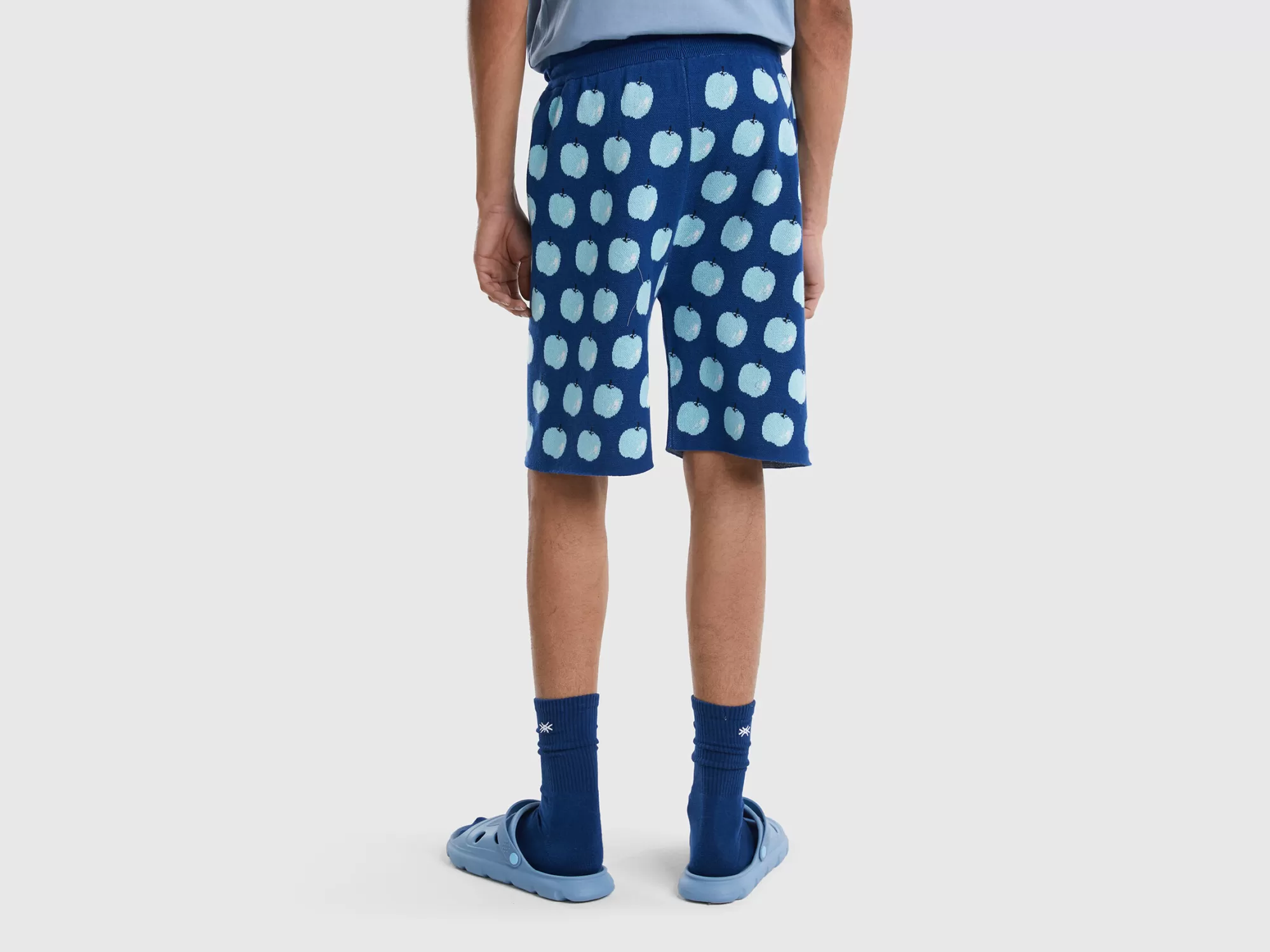 Benetton Bermudas Es Con Estampado De Manzanas-Hombre Pantalones Y Chinos