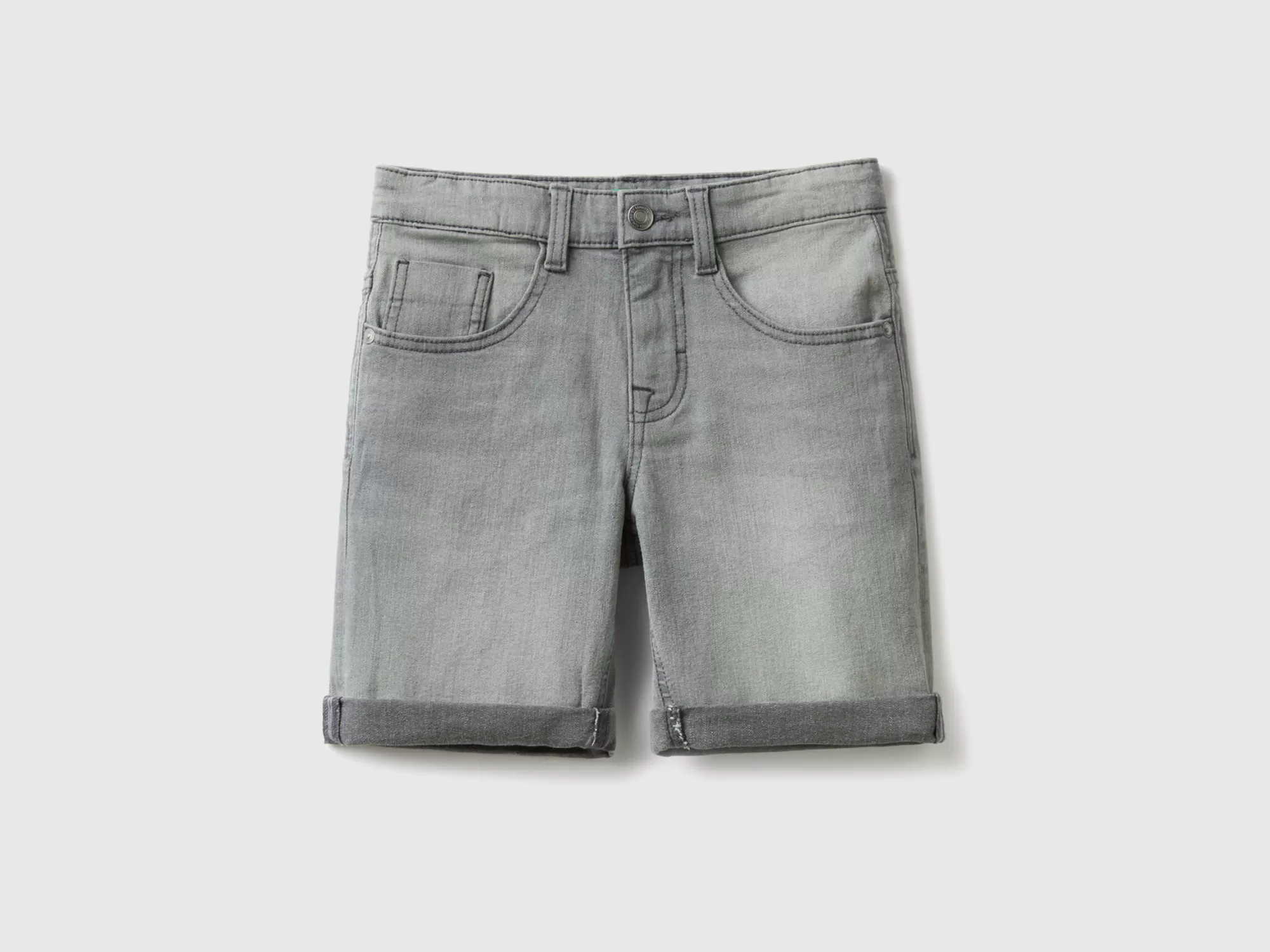 Benetton Bermudas Slim Fit En Denim Eco-Recycle-Niños Pantalones Y Vaqueros