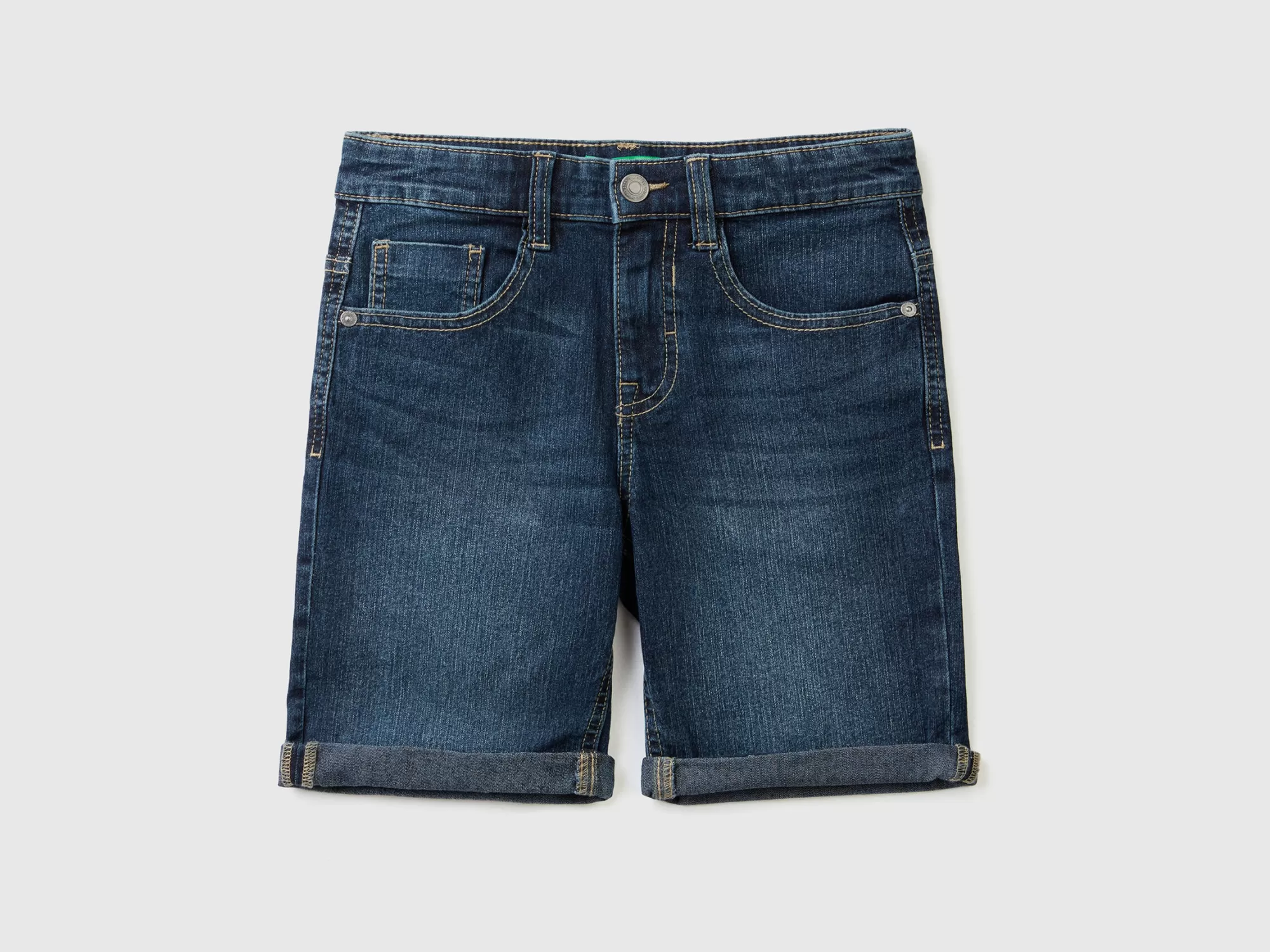 Benetton Bermudas Slim Fit En Denim Eco-Recycle-Niños Pantalones Y Vaqueros