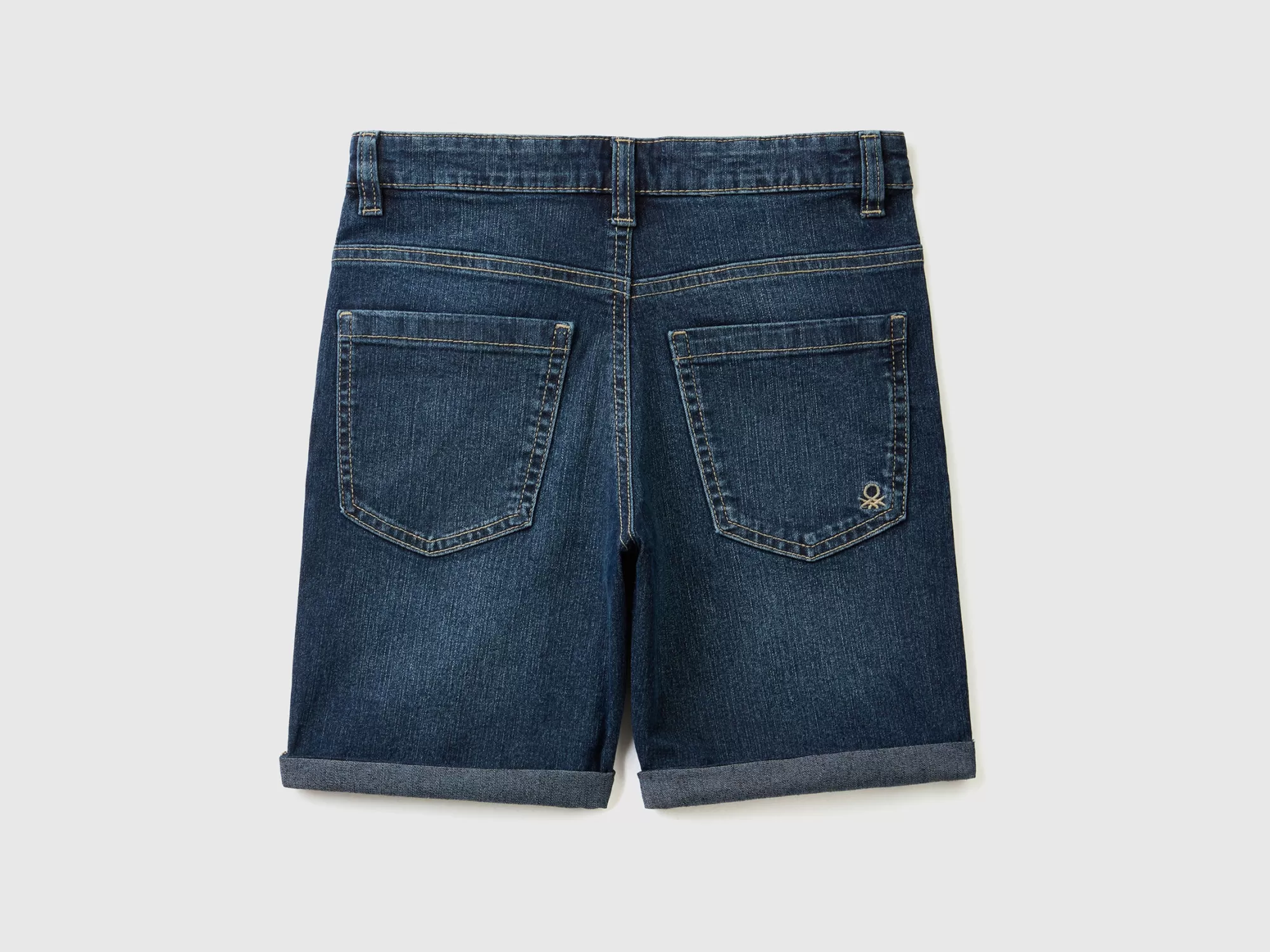 Benetton Bermudas Slim Fit En Denim Eco-Recycle-Niños Pantalones Y Vaqueros