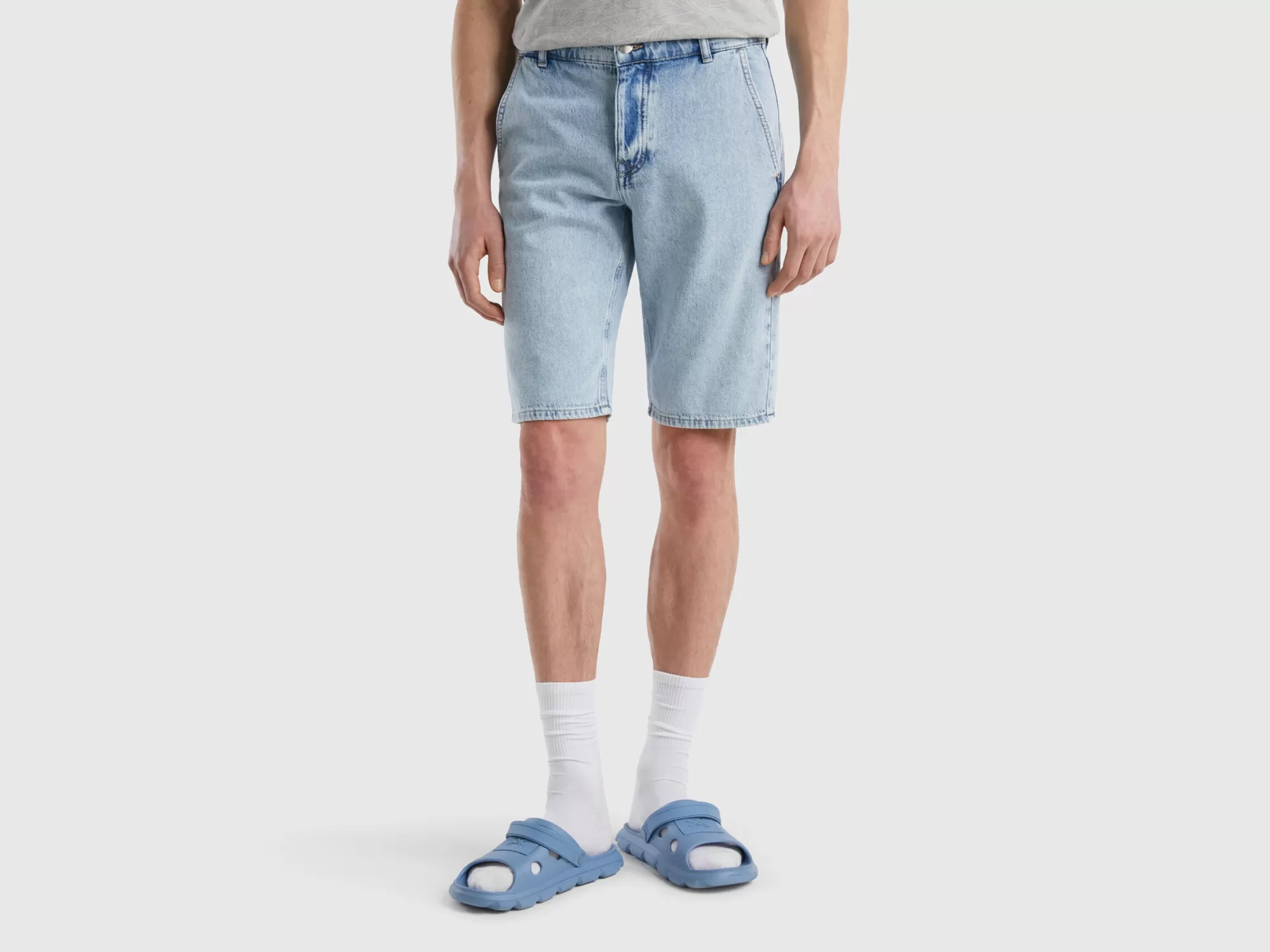 Benetton Bermudas Vaqueras-Hombre Pantalones Y Chinos