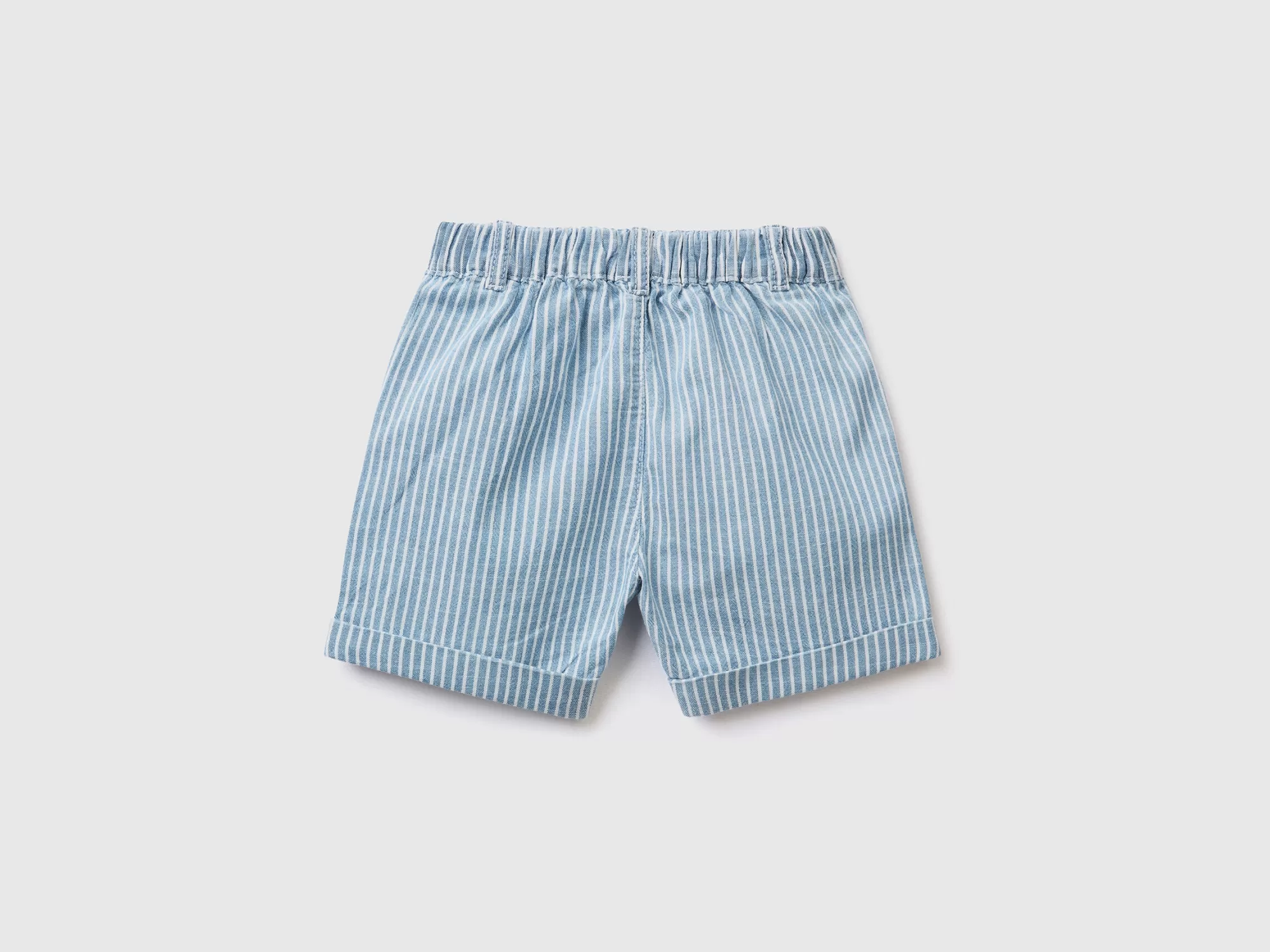 Benetton Bermudas Vaqueras Ligeras De Rayas-Niños Pantalones