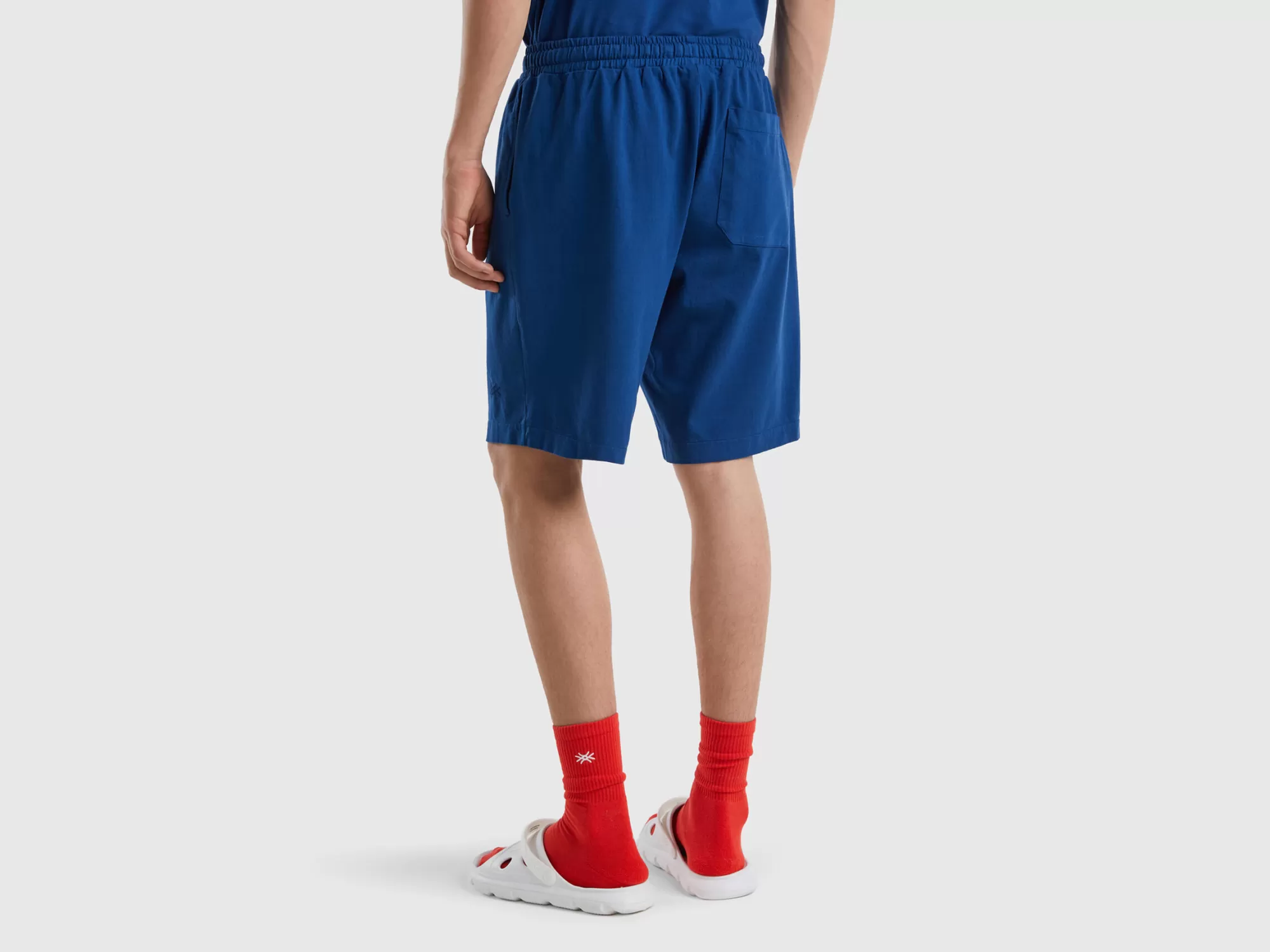 Benetton Bermudasoscuro Con Cordon-Hombre Pantalones Y Chinos