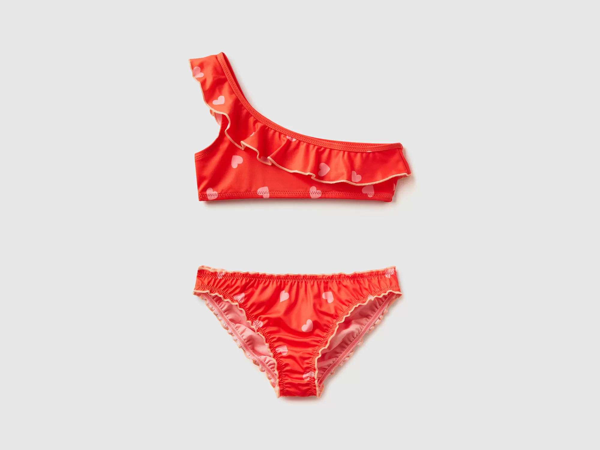 Benetton Bikini Asimetrico De Corazones-Niños Banadores Y Ropa De Playa