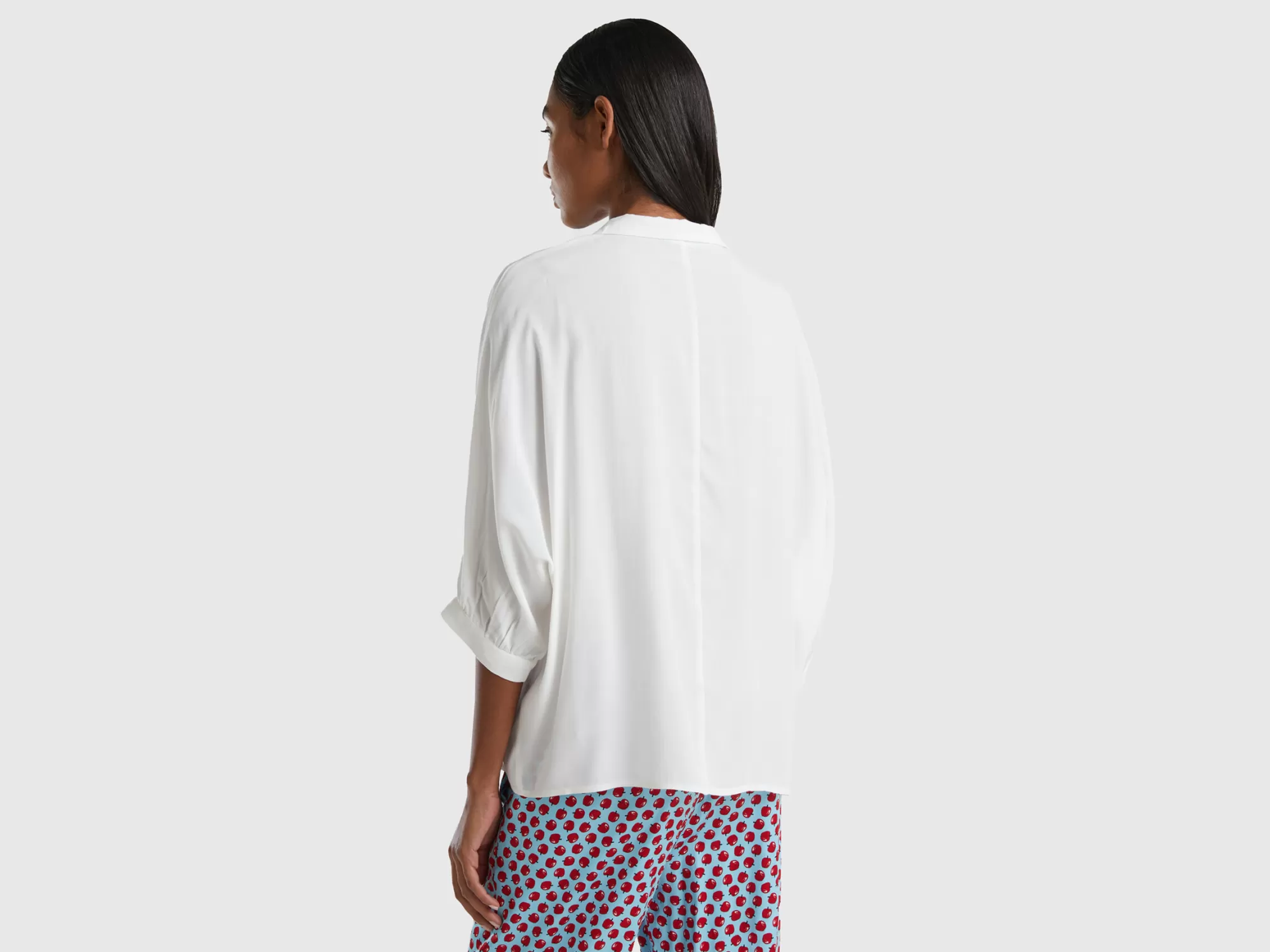 Benetton Blusa Con Manga Francesa-Mujer Camisas Y Blusas