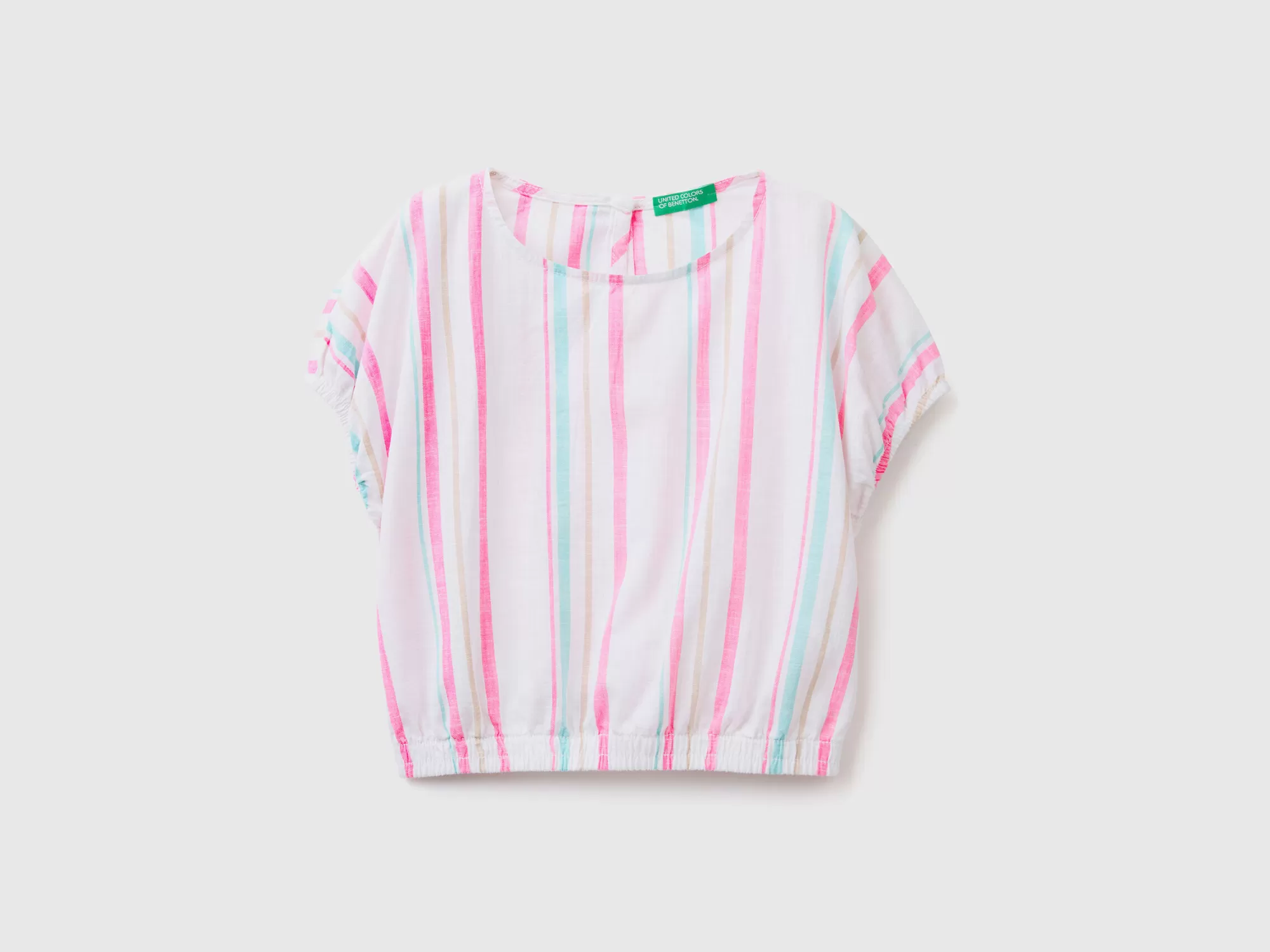 Benetton Blusa De Rayas-Niños Camisetas Y Camisas