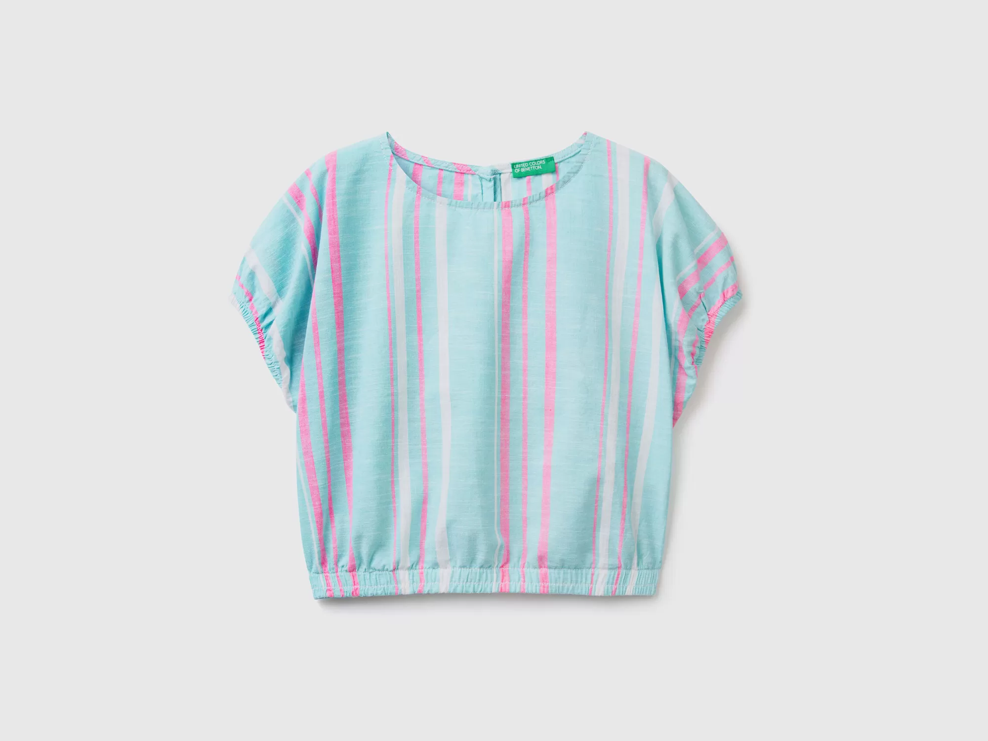 Benetton Blusa De Rayas-Niños Camisetas Y Camisas