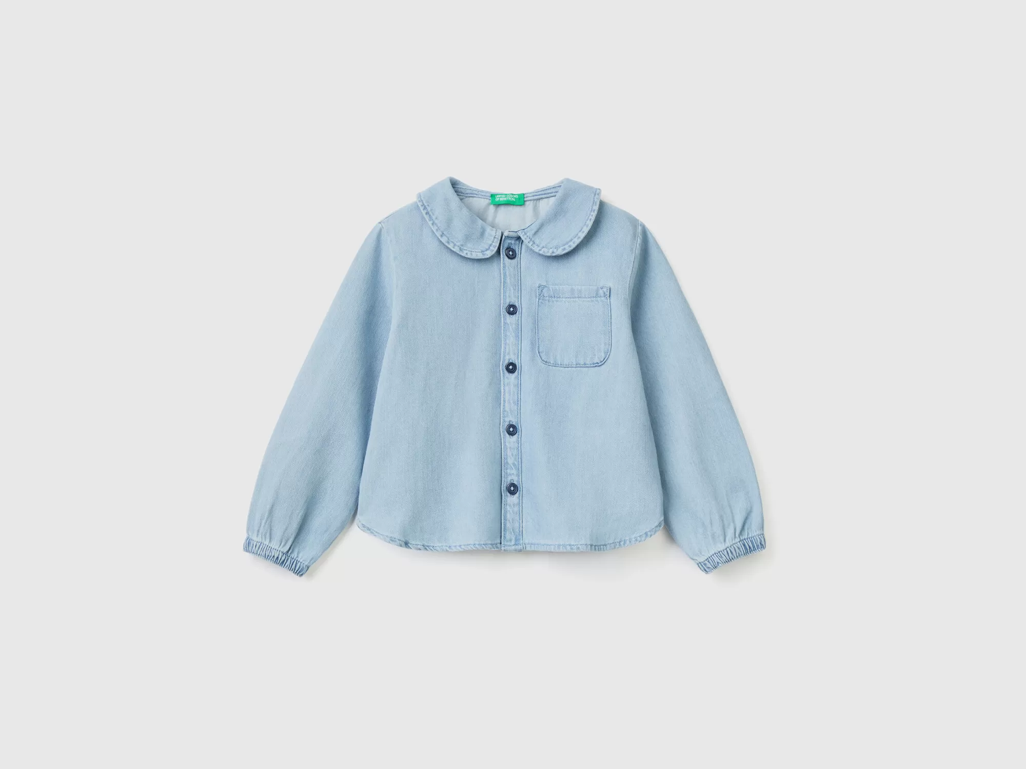 Benetton Blusa En Denim-Niños Camisetas Y Camisas