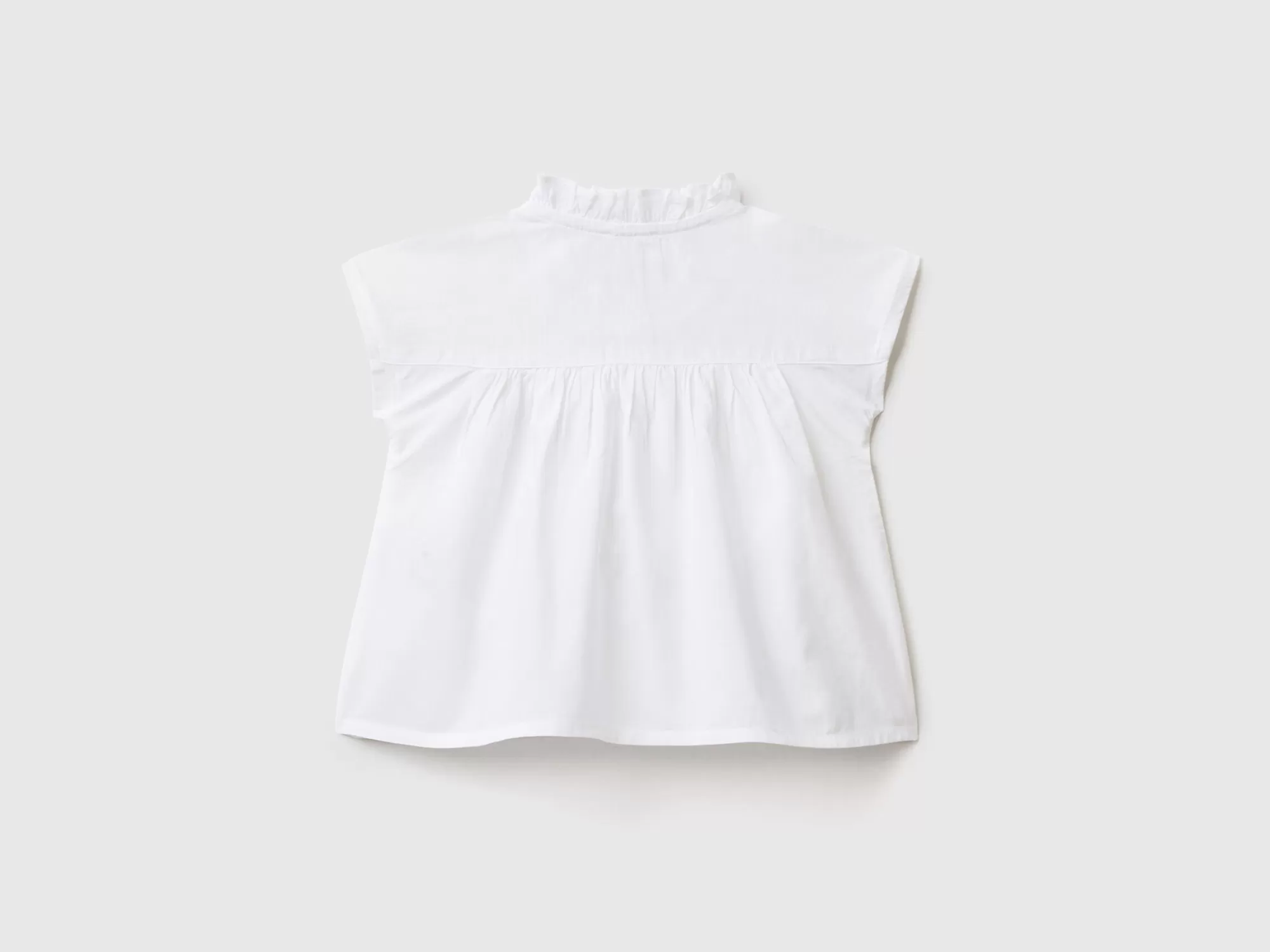 Benetton Blusa Ligera Con Volantes-Niños Camisas Y Polos