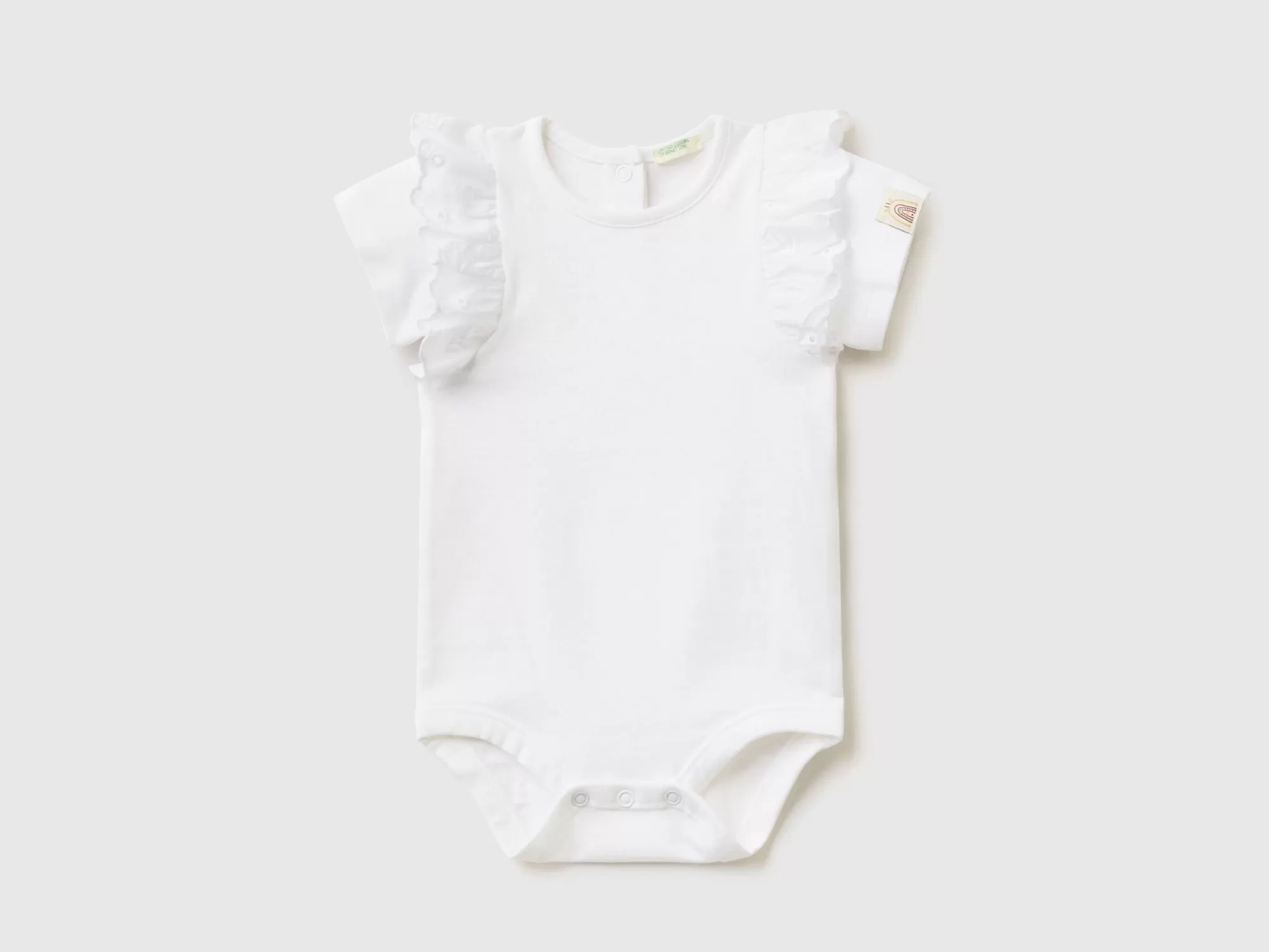 Benetton Body Con Manga Casquillo De Encaje-Niños Bodys Y Peleles