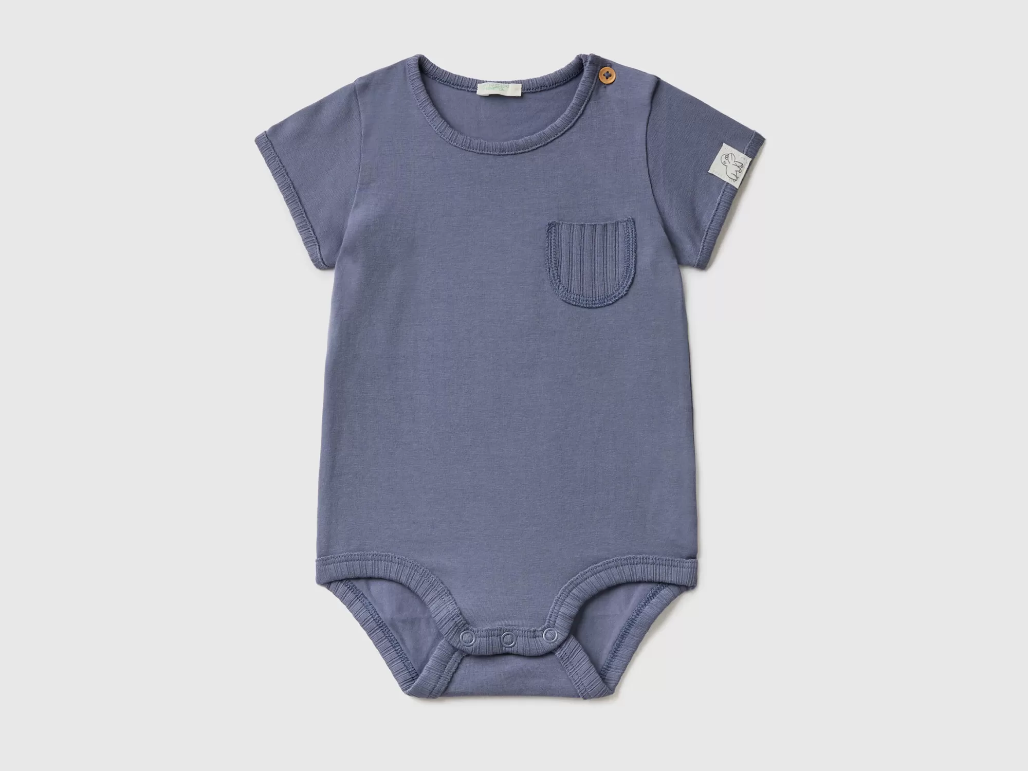 Benetton Body De Algodón Elastico Con Bolsillo-Niños Bodys Y Peleles